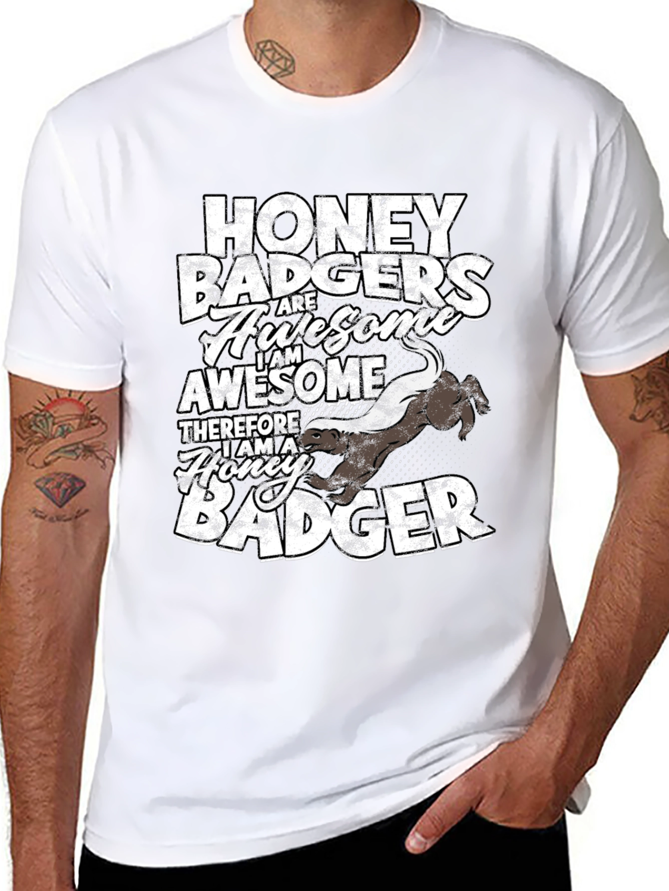 Honey Badger Awesome Graphic Tee