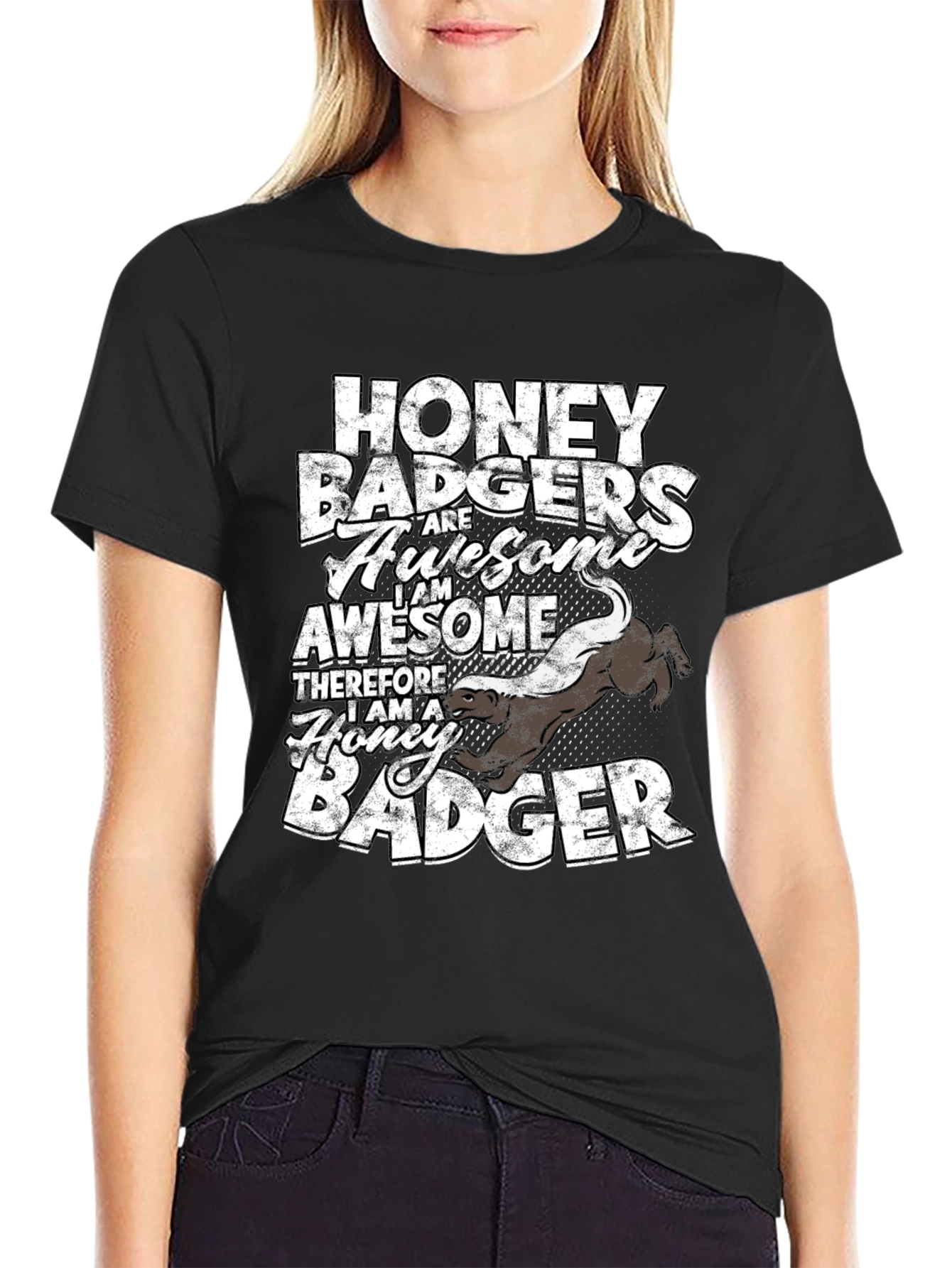 Honey Badger Awesome Graphic Tee