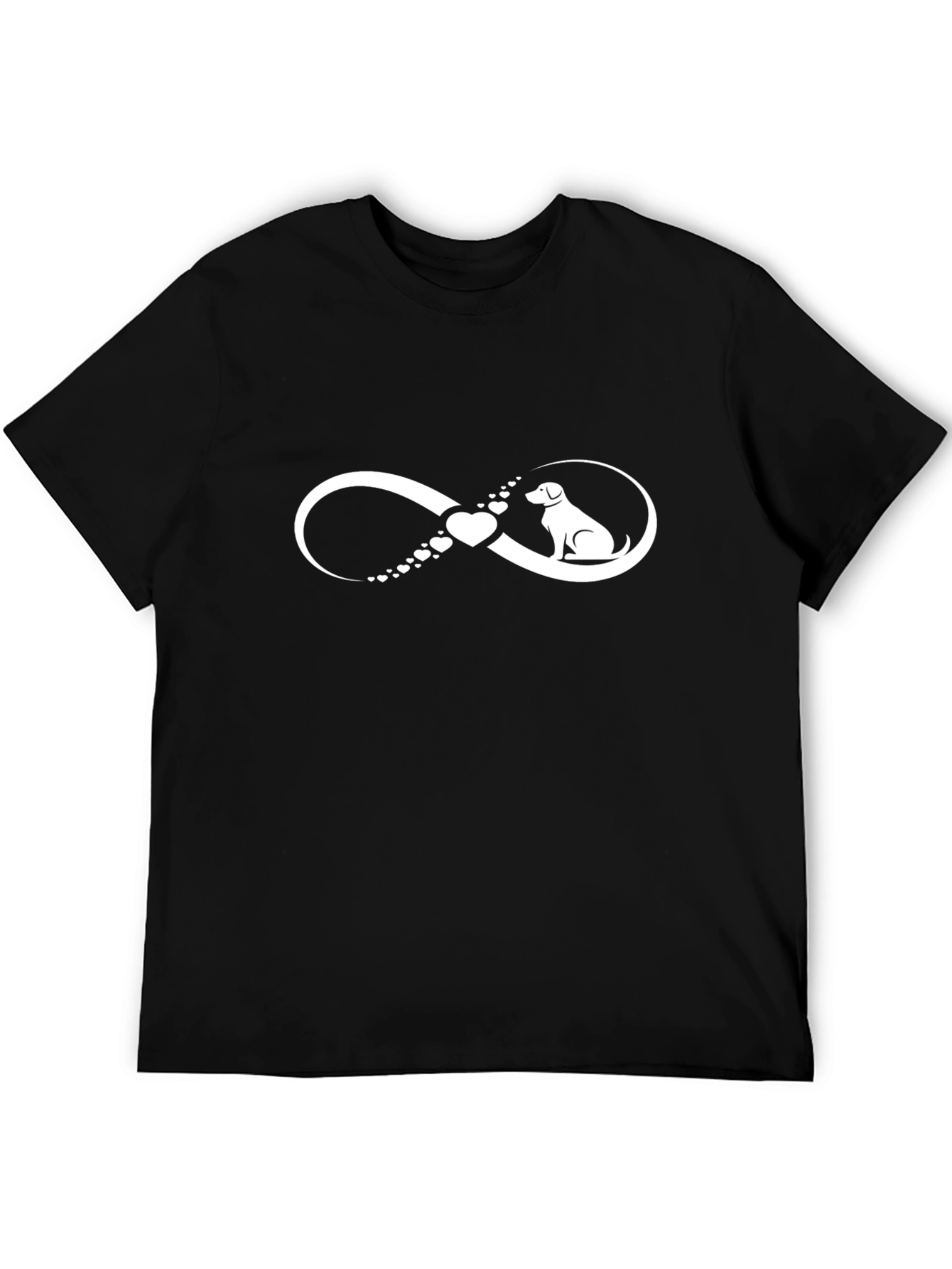 Dog Lover Infinity Heart T-Shirt - Black