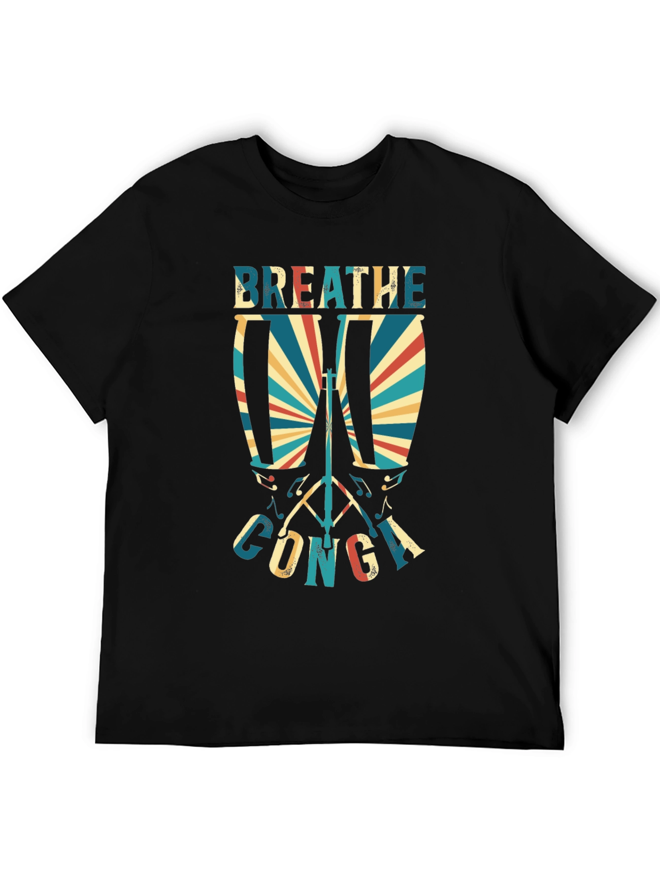 Breathe Conga Drum Graphic Tee - Music Lover Shirt