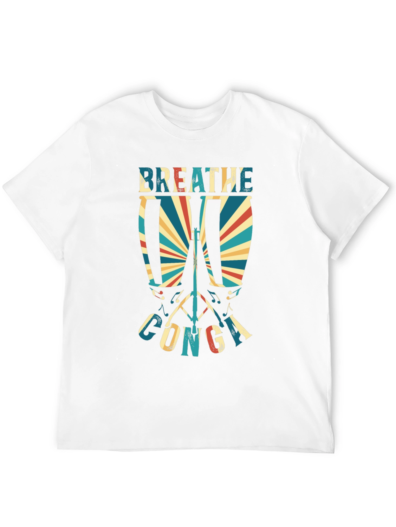 Breathe Conga Drum Graphic Tee - Music Lover Shirt