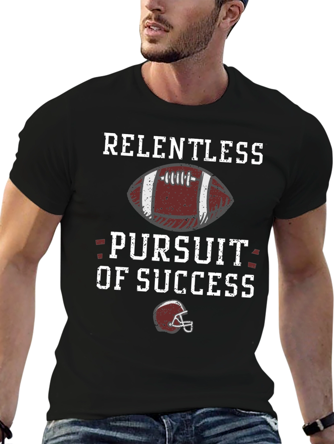 Relentless Pursuit Football Graphic T-Shirt