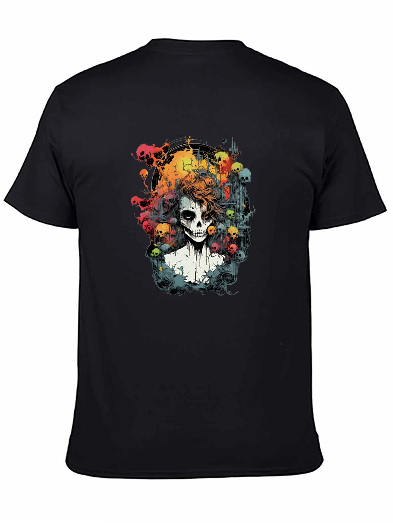 Skull Portrait Graphic Tee - Edgy & Unique!
