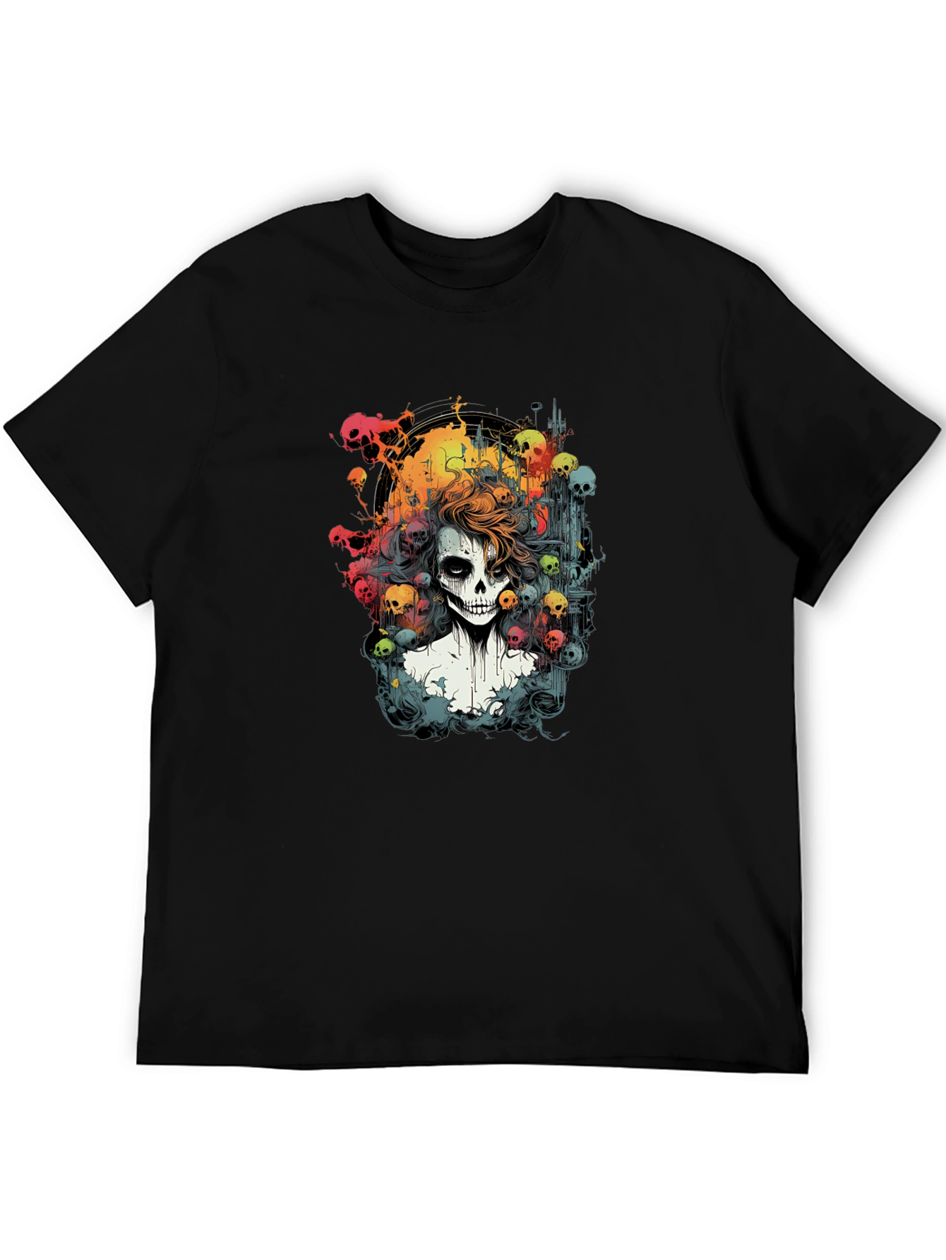 Skull Portrait Graphic Tee - Edgy & Unique!