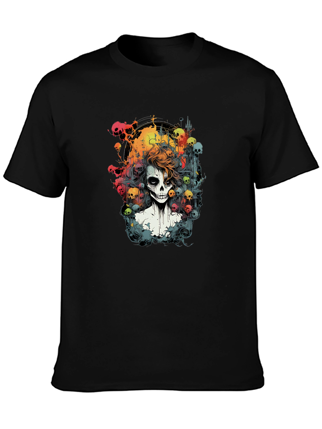 Skull Portrait Graphic Tee - Edgy & Unique!