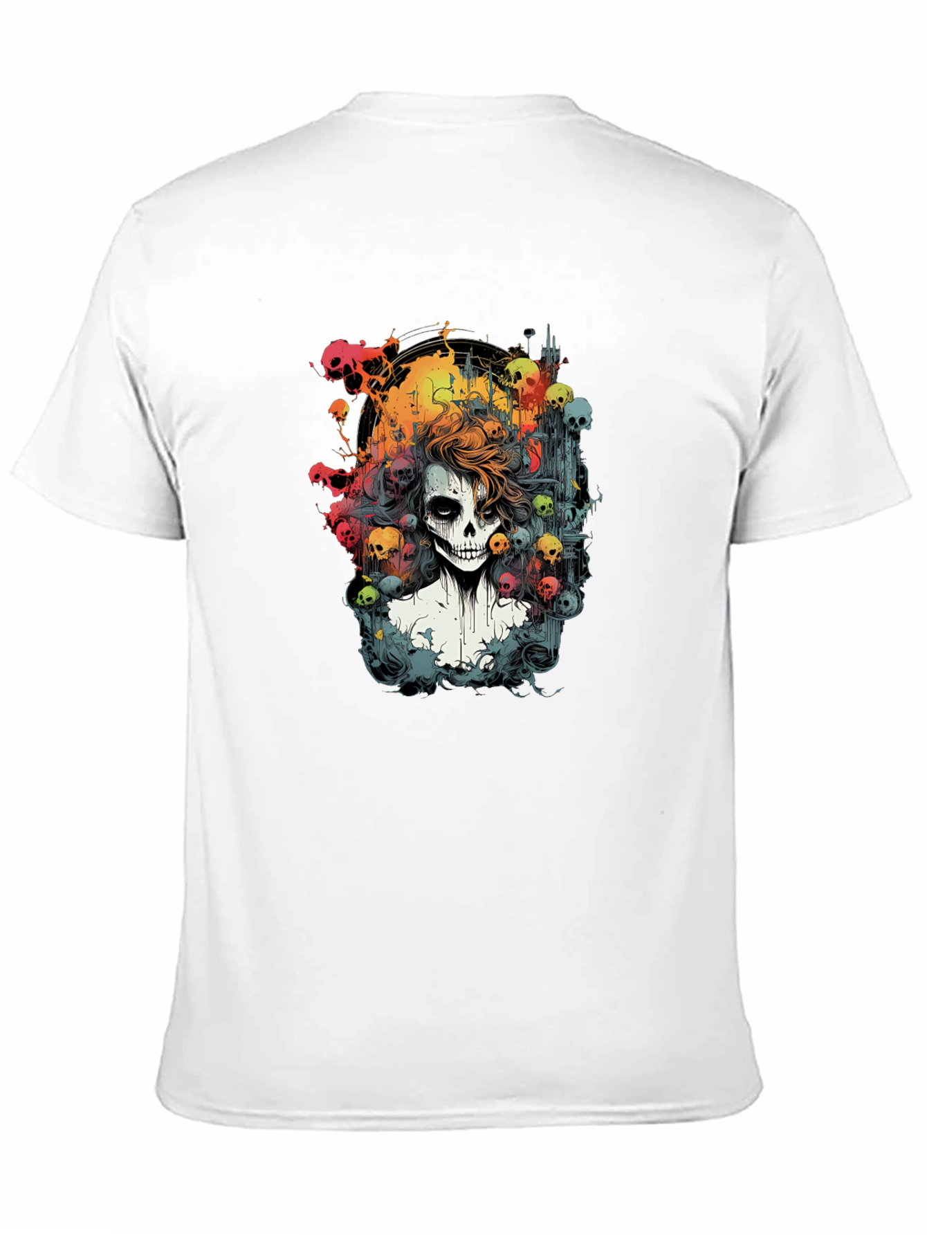 Skull Portrait Graphic Tee - Edgy & Unique!