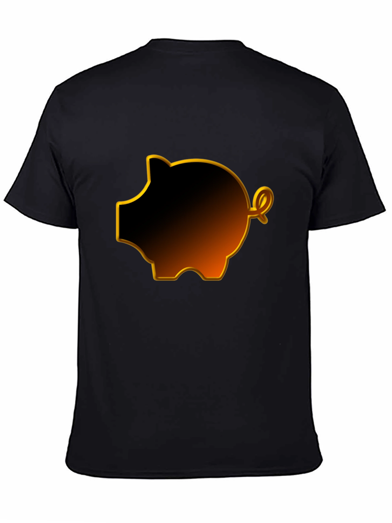 Black Piggy Bank Graphic Tee