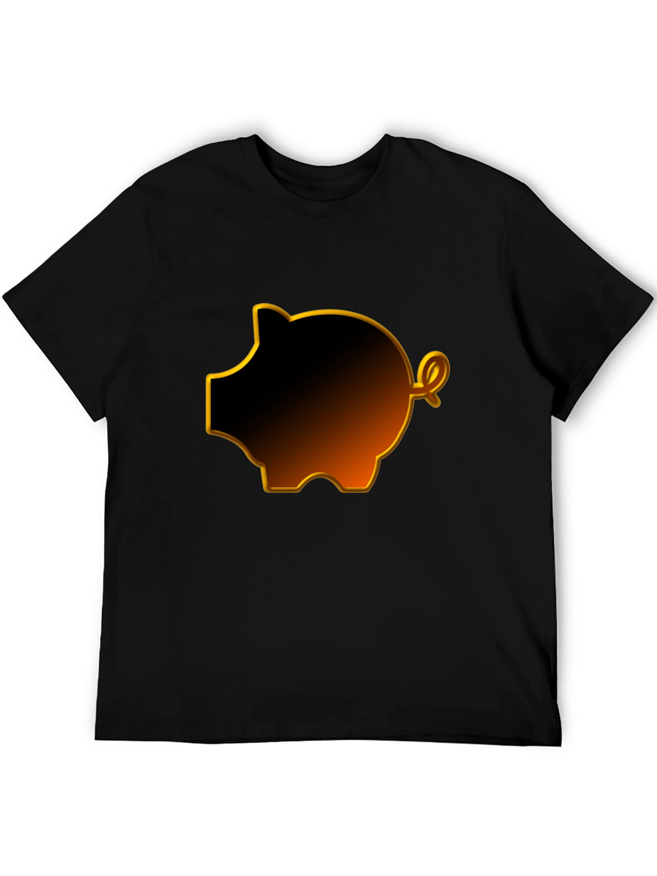 Black Piggy Bank Graphic Tee