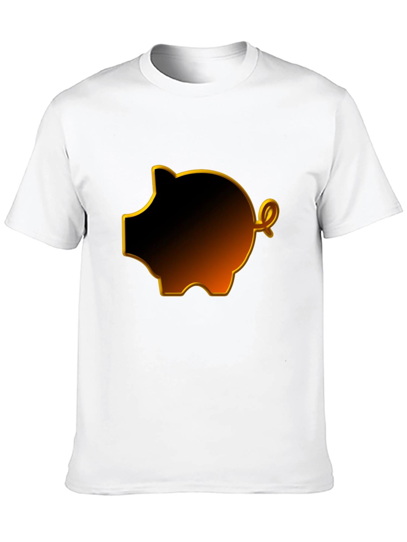 Black Piggy Bank Graphic Tee