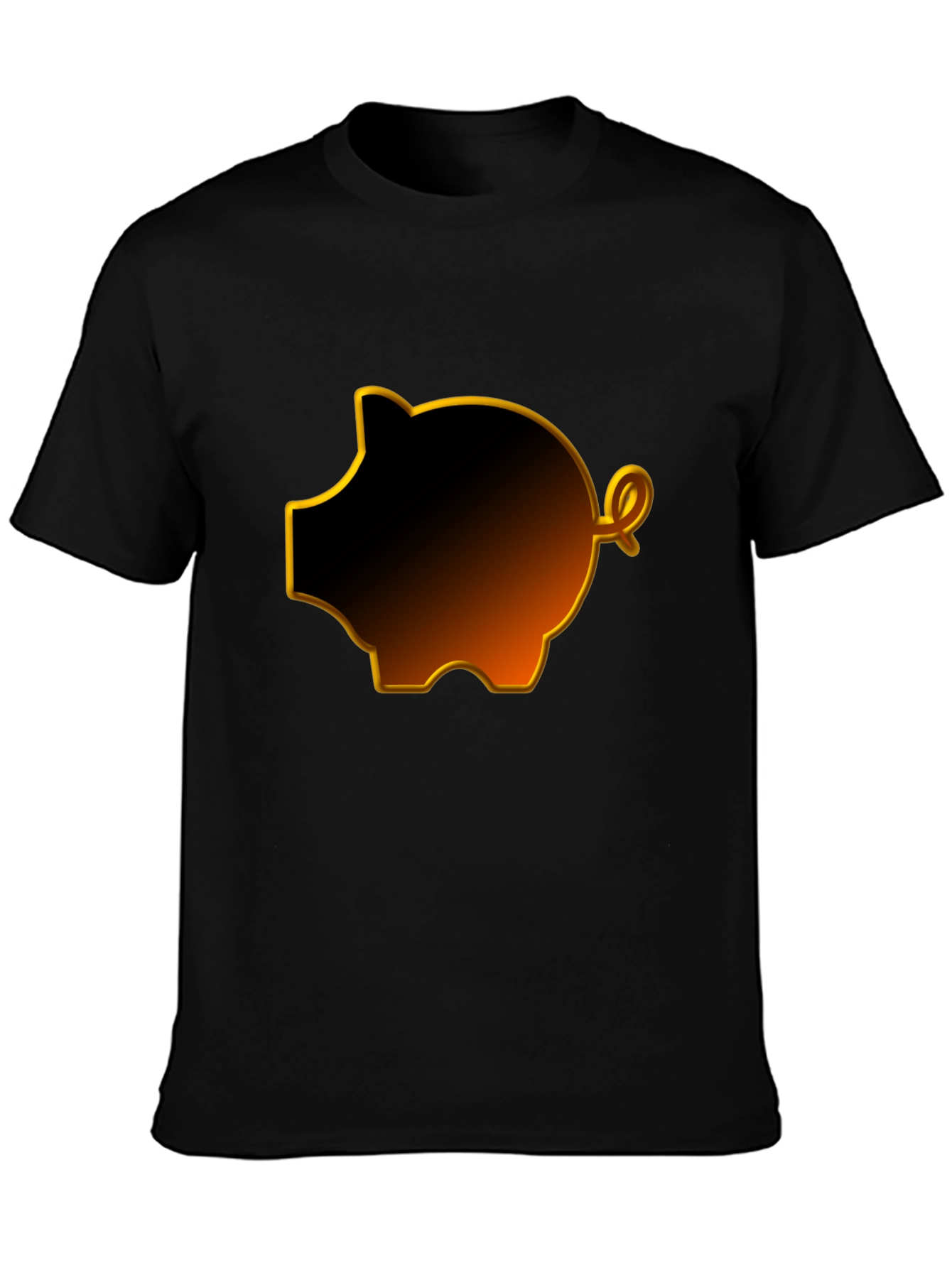 Black Piggy Bank Graphic Tee