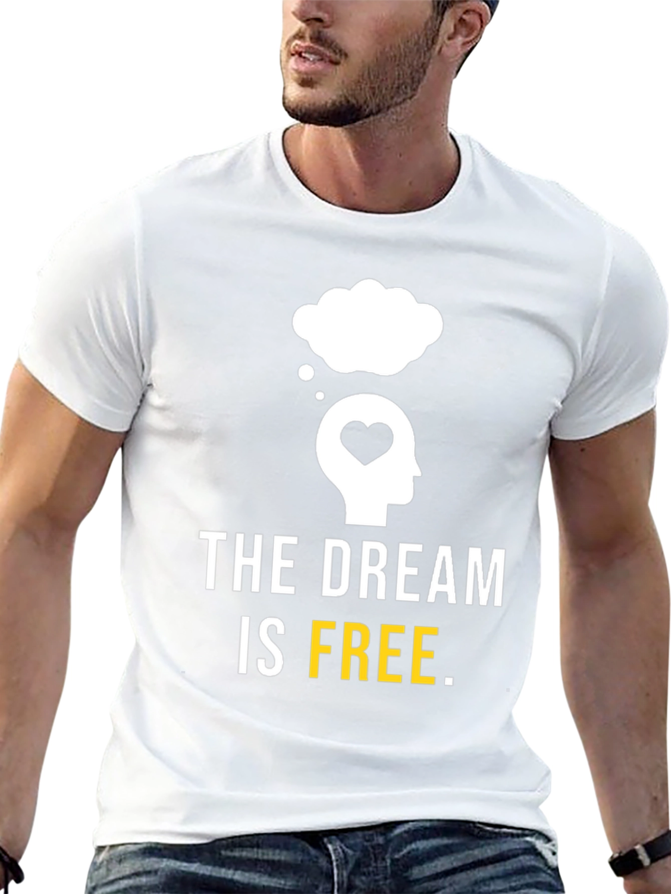 Dream Is Free Graphic Tee - Black