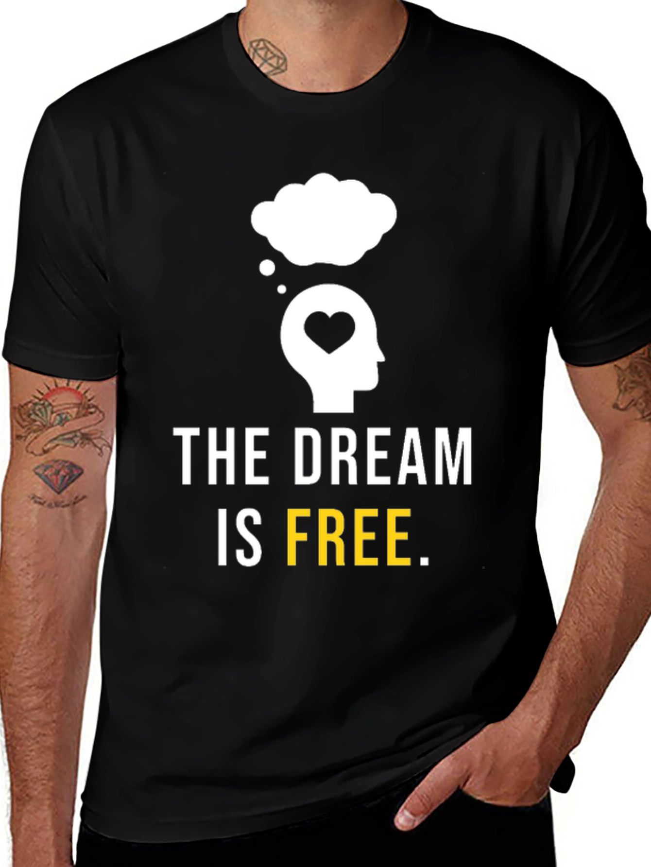 Dream Is Free Graphic Tee - Black