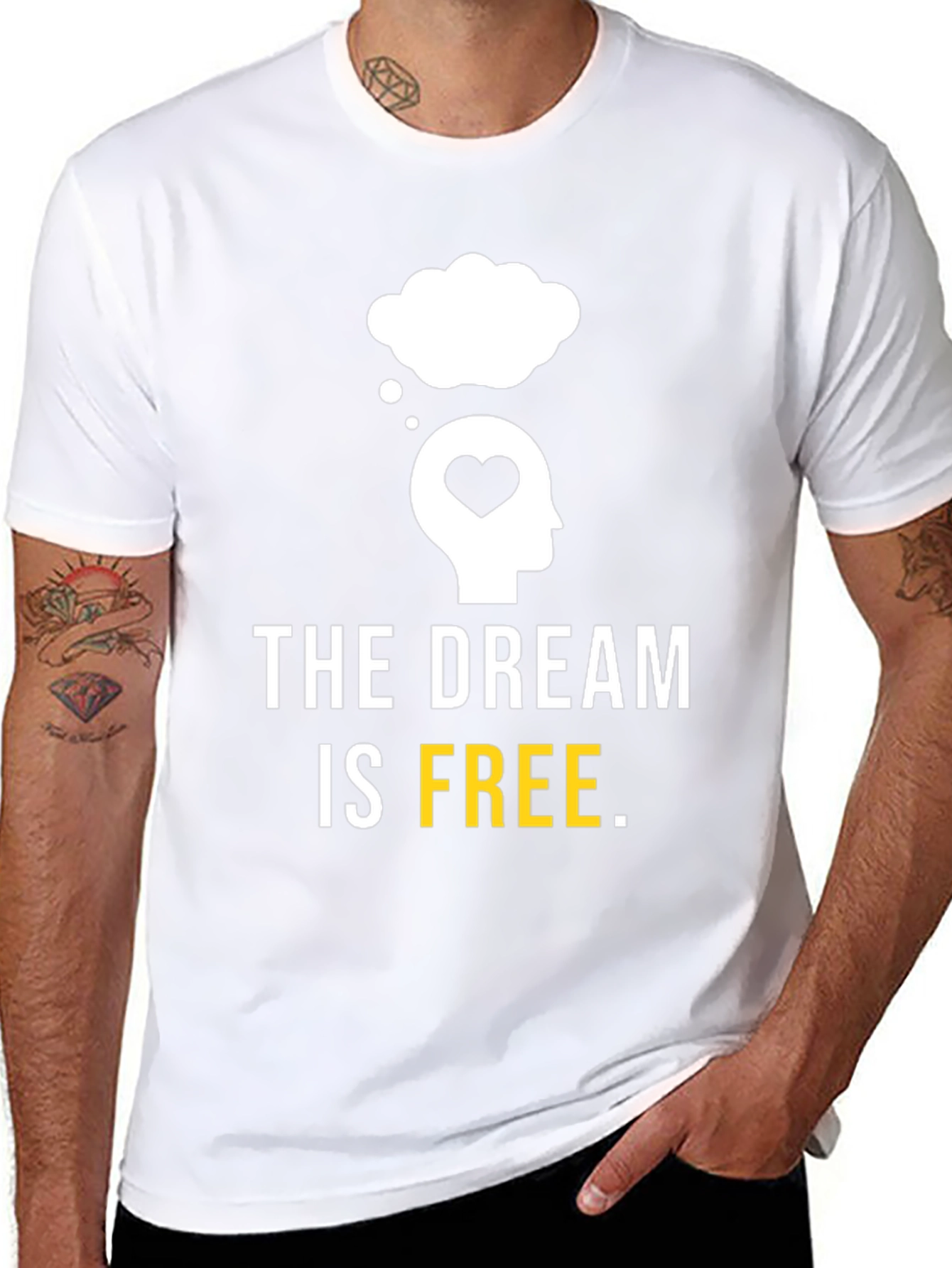 Dream Is Free Graphic Tee - Black
