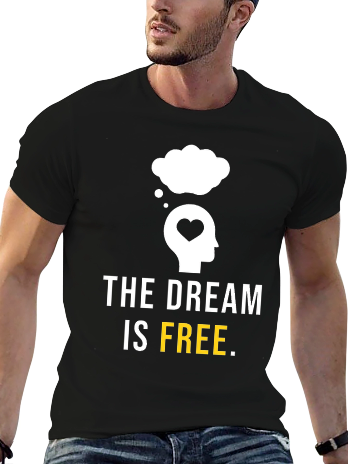 Dream Is Free Graphic Tee - Black