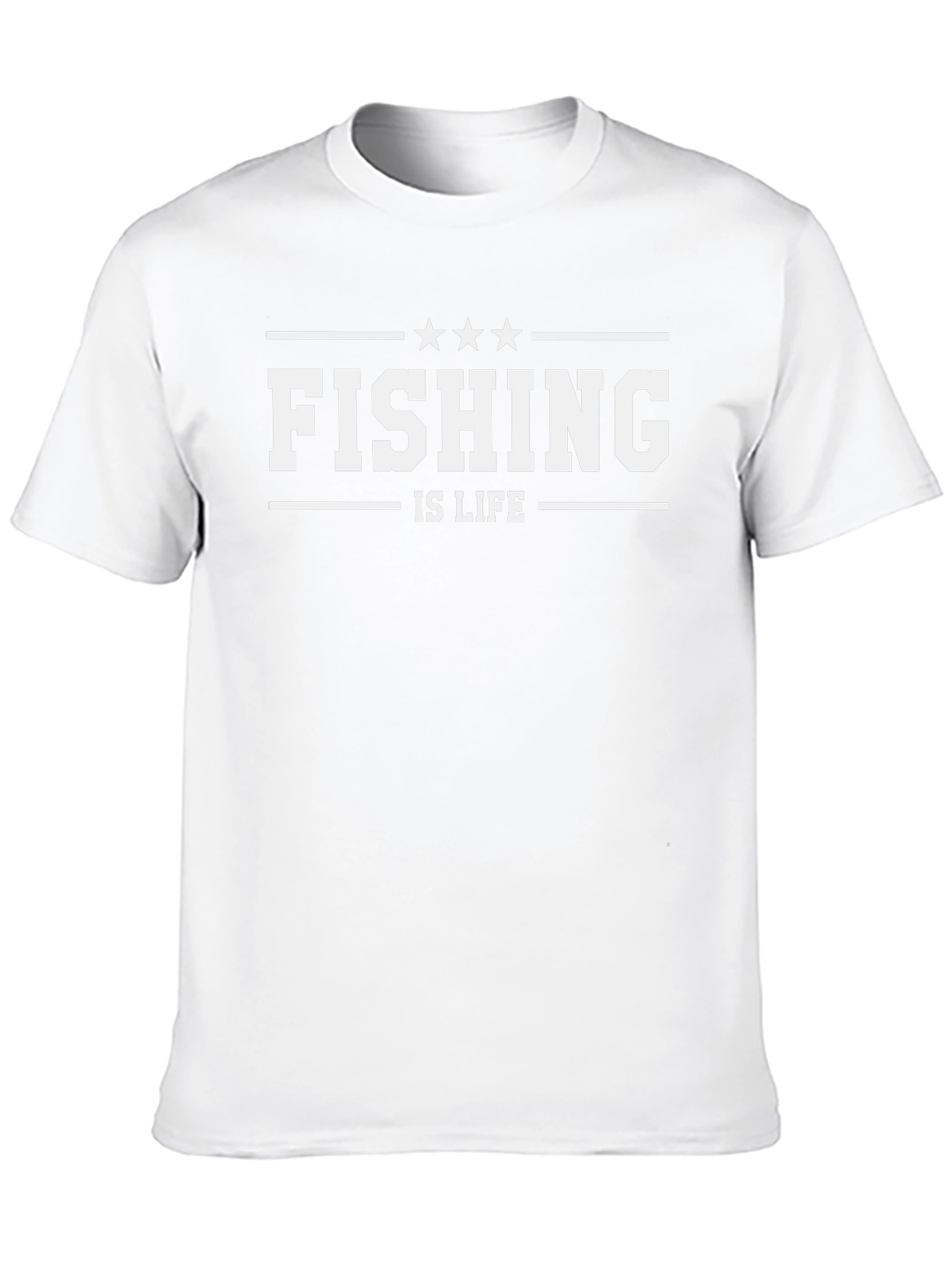 Fishing is Life Graphic T-Shirt - Black