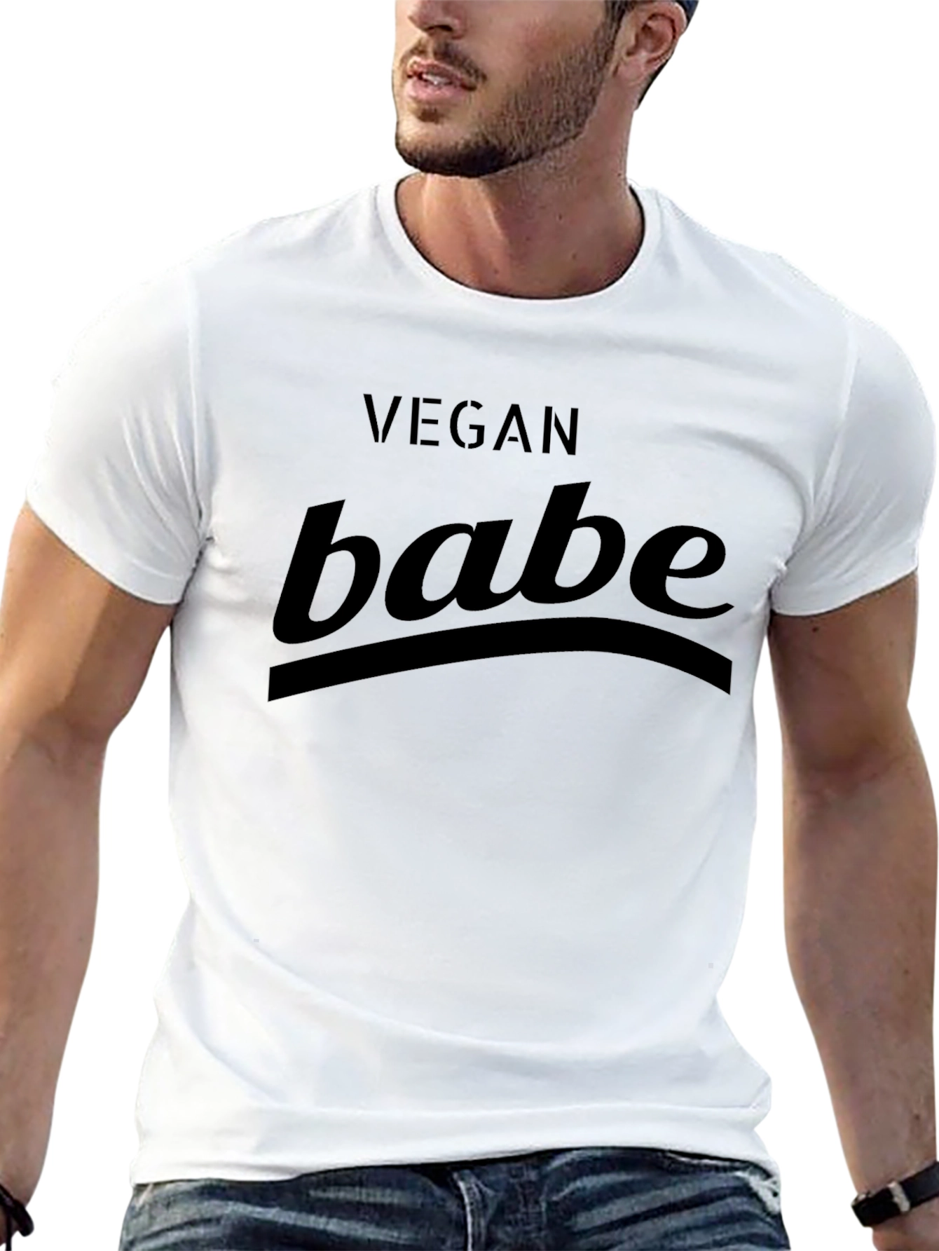 Vegan Babe Graphic T-Shirt - Unisex Black Tee