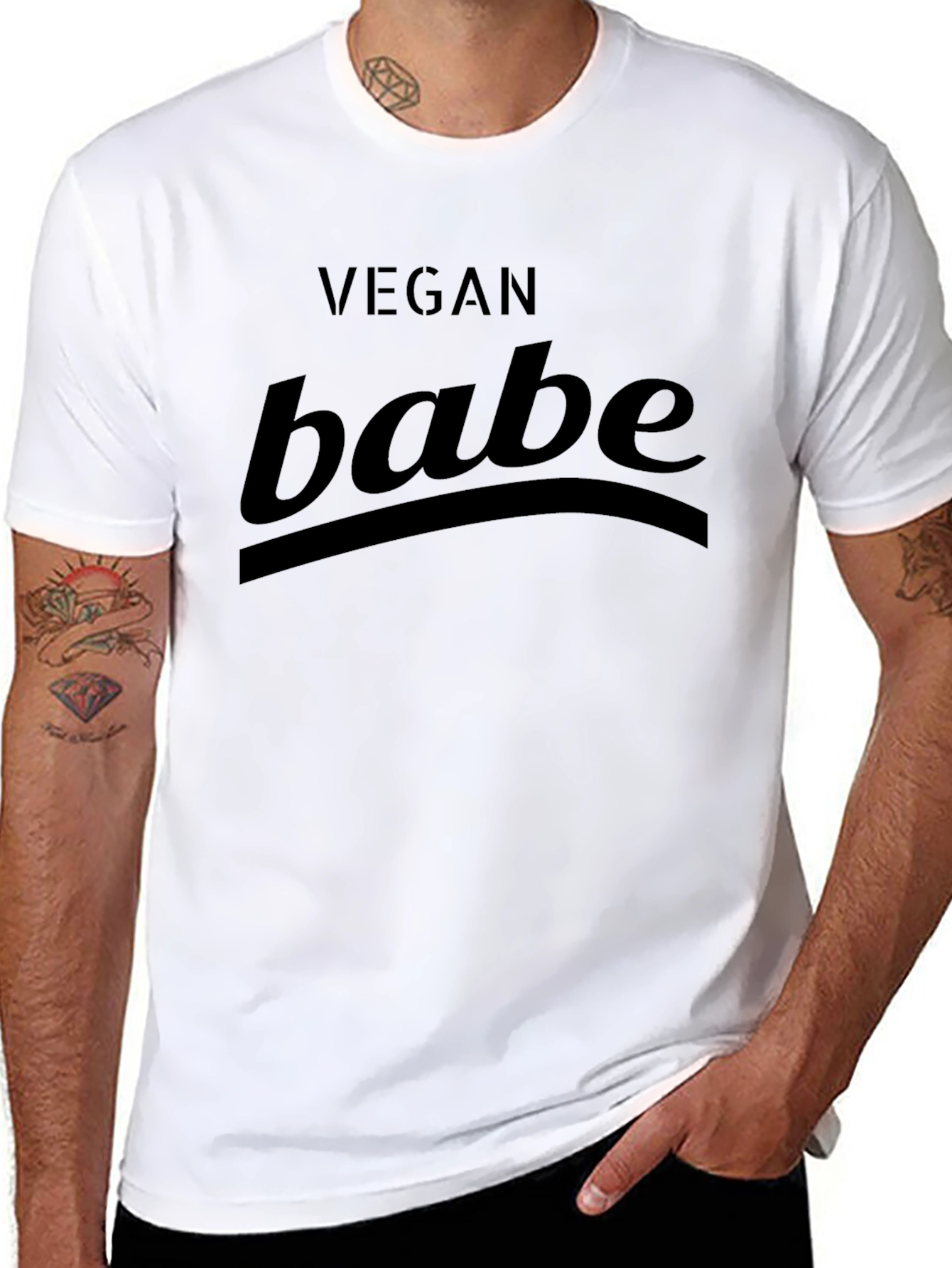 Vegan Babe Graphic T-Shirt - Unisex Black Tee