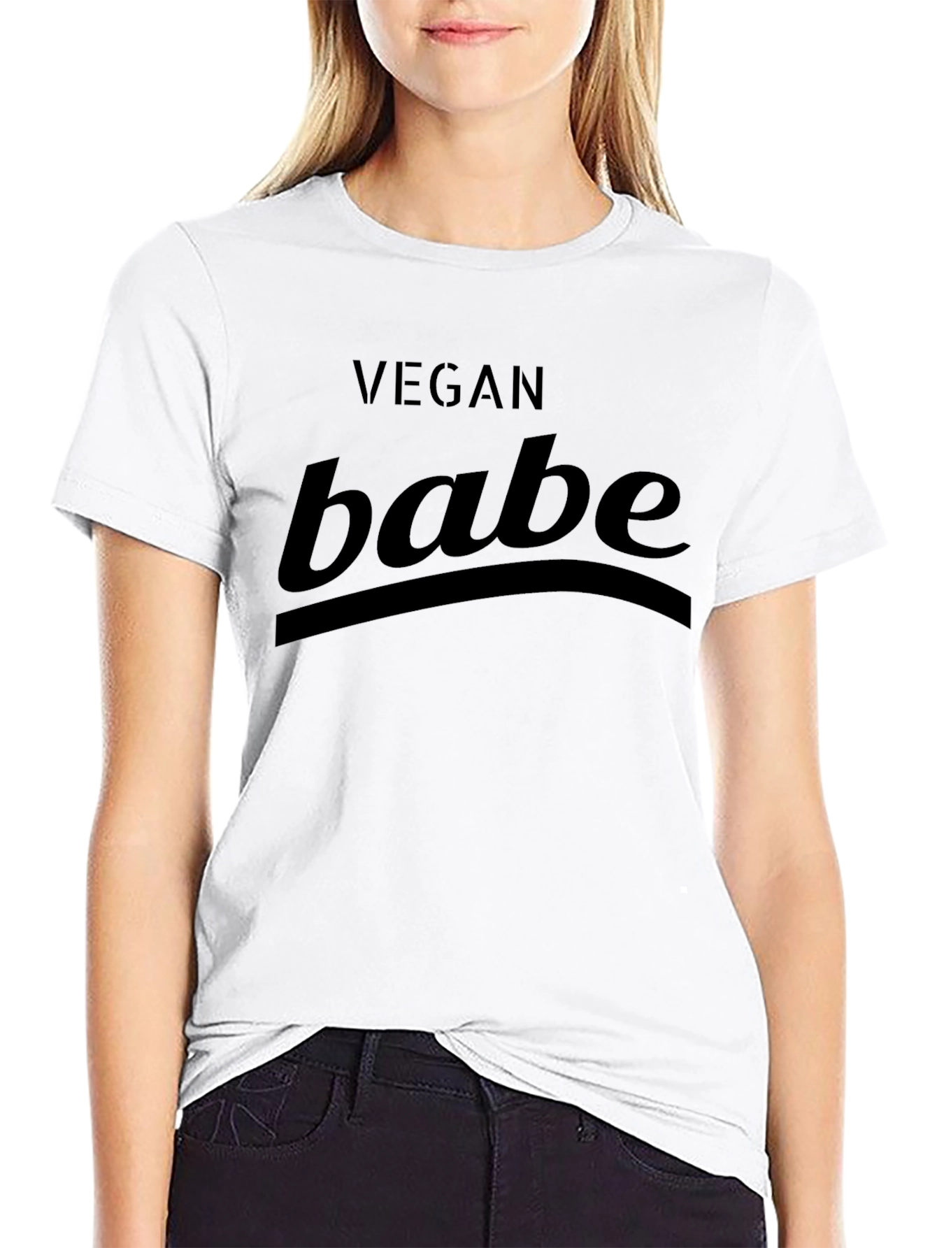 Vegan Babe Graphic T-Shirt - Unisex Black Tee