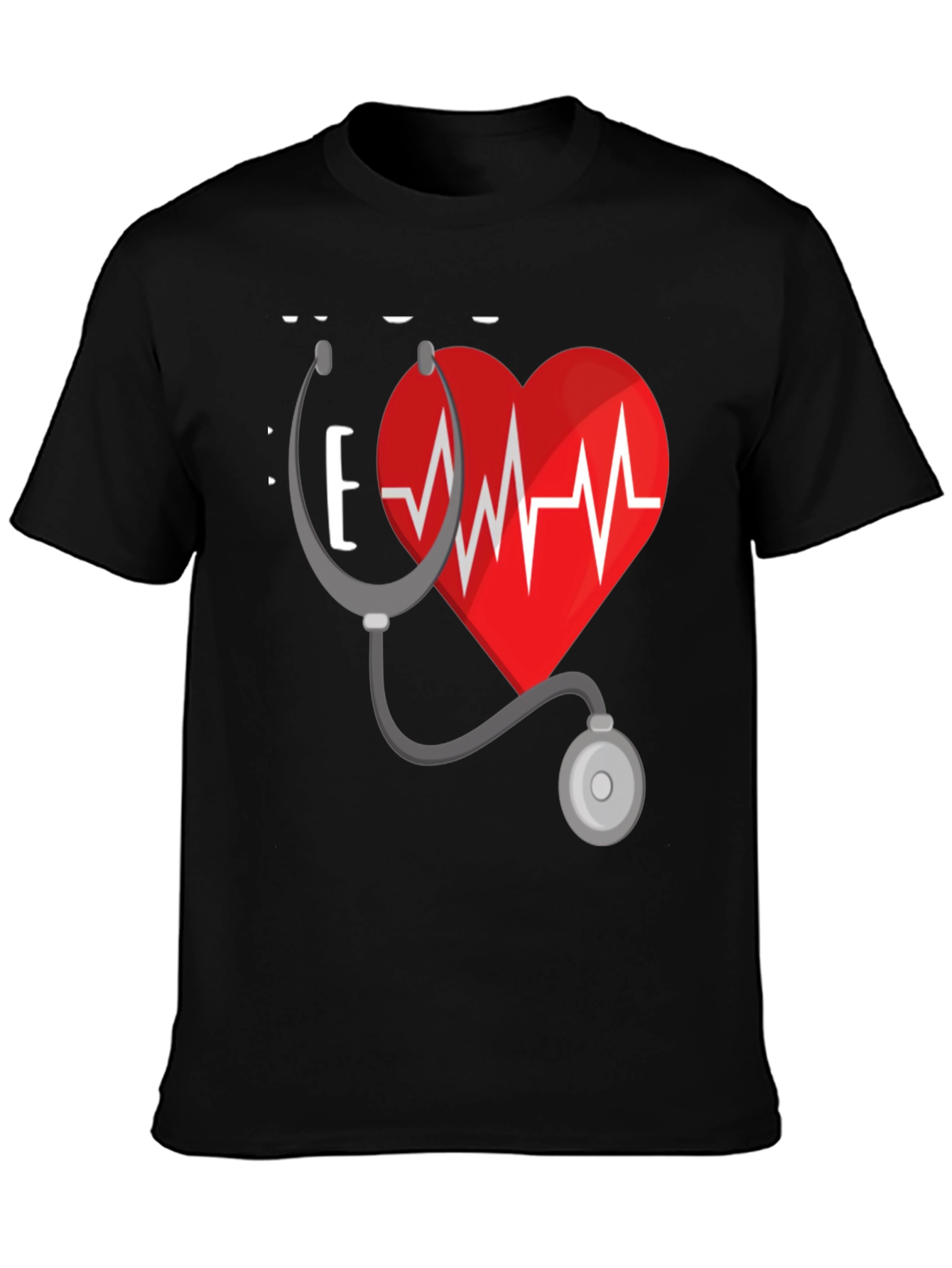 Heartbeat Stethoscope Graphic T-Shirt