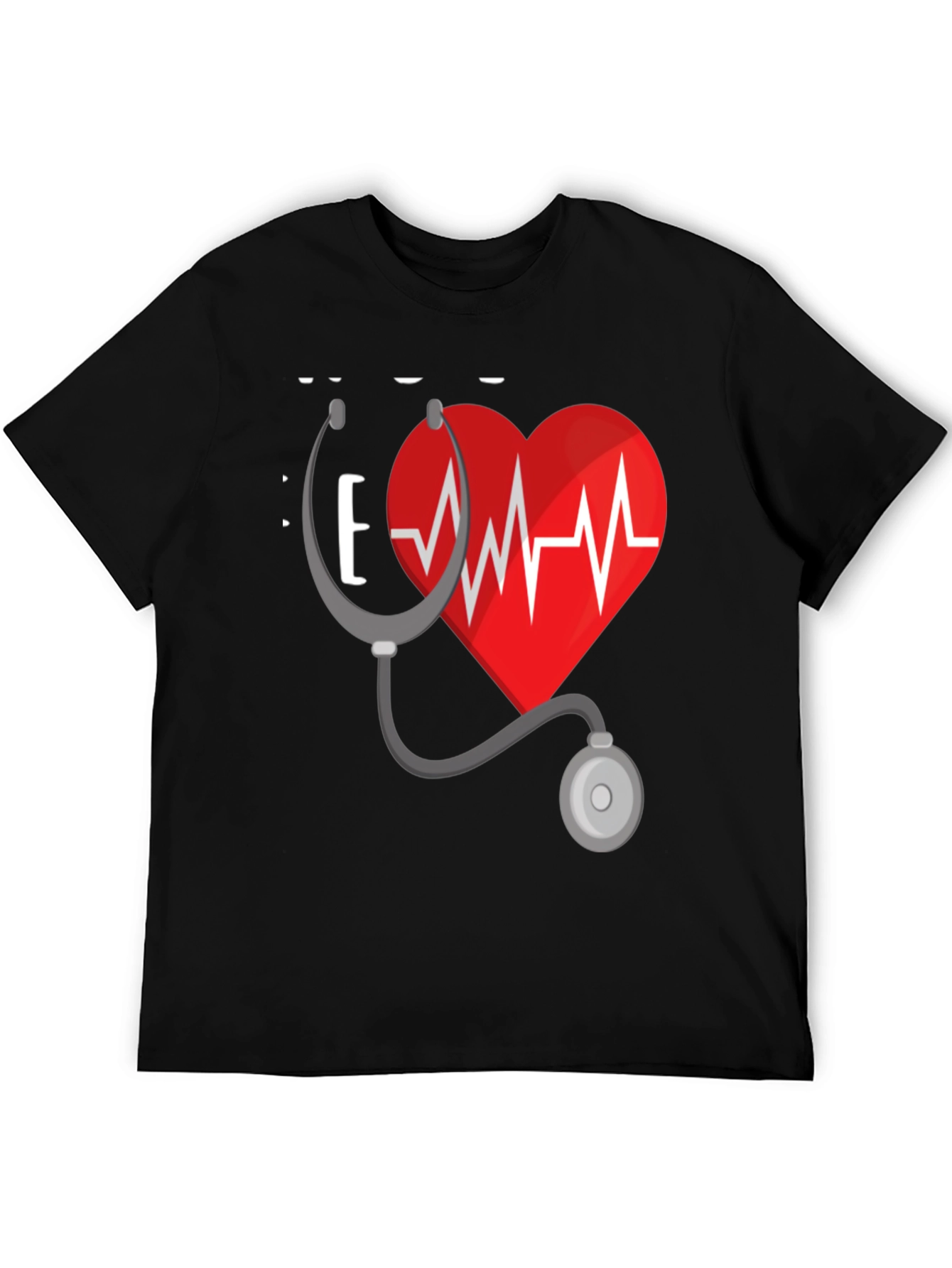 Heartbeat Stethoscope Graphic T-Shirt