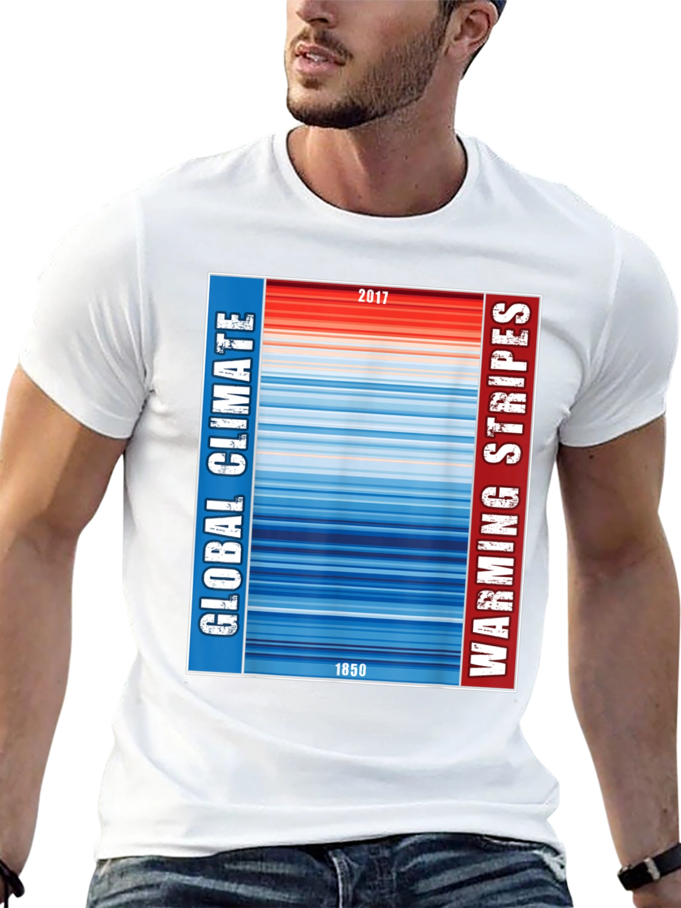 Global Climate Warming Stripes T-Shirt