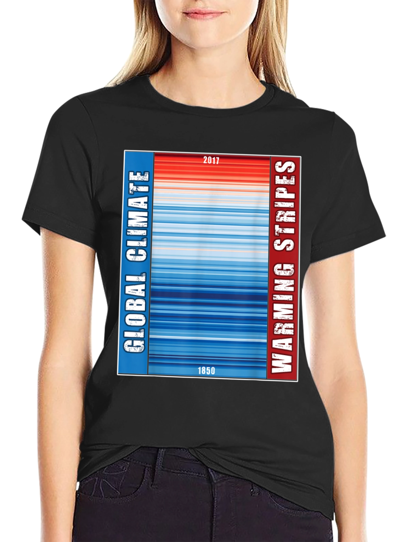 Global Climate Warming Stripes T-Shirt
