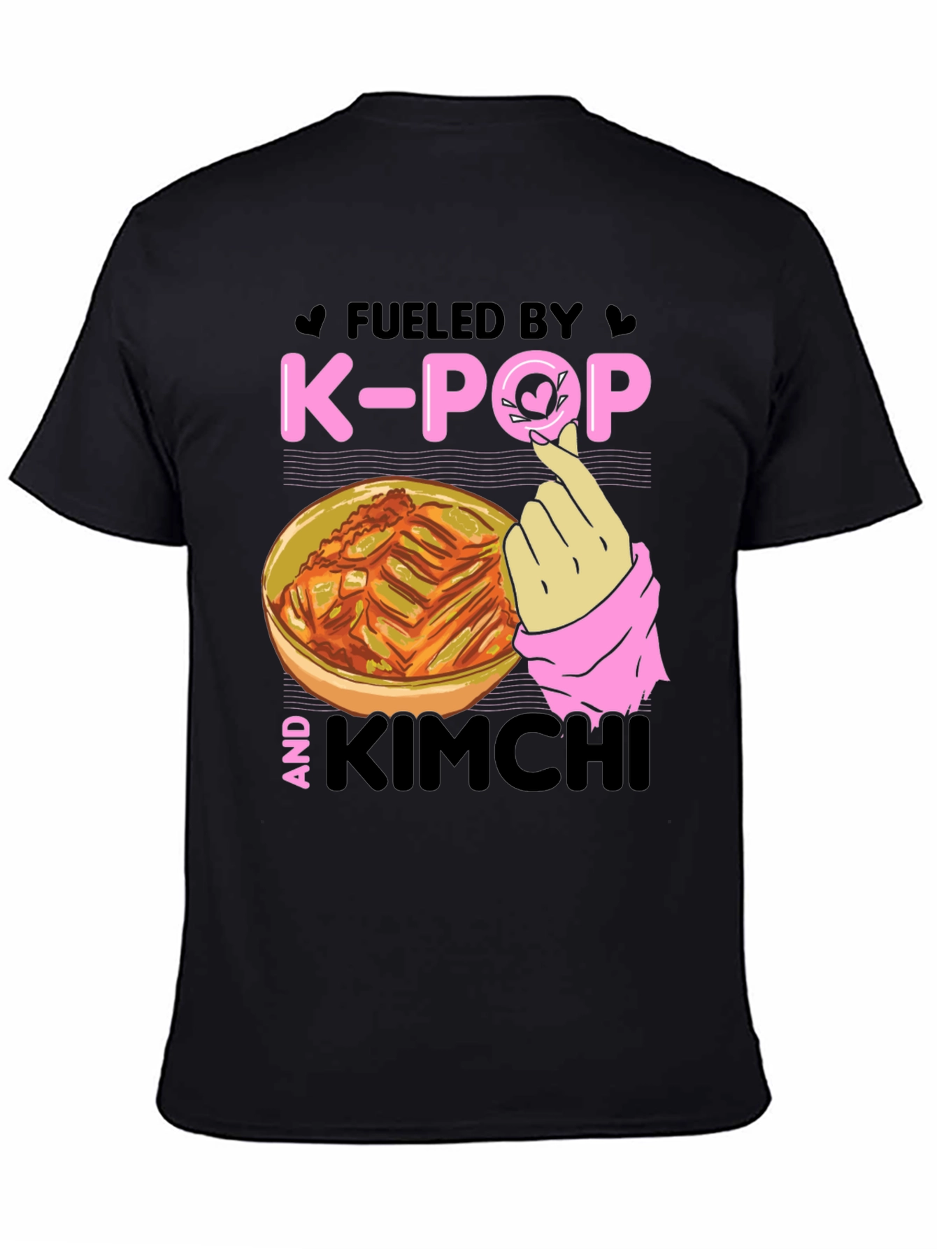 Fueled by K-Pop & Kimchi Black T-Shirt