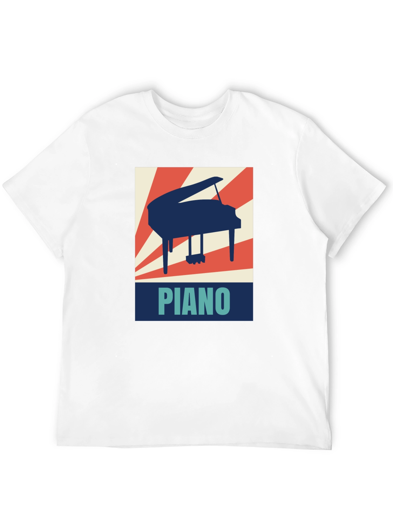 Piano Graphic T-Shirt - Musical Instrument Tee