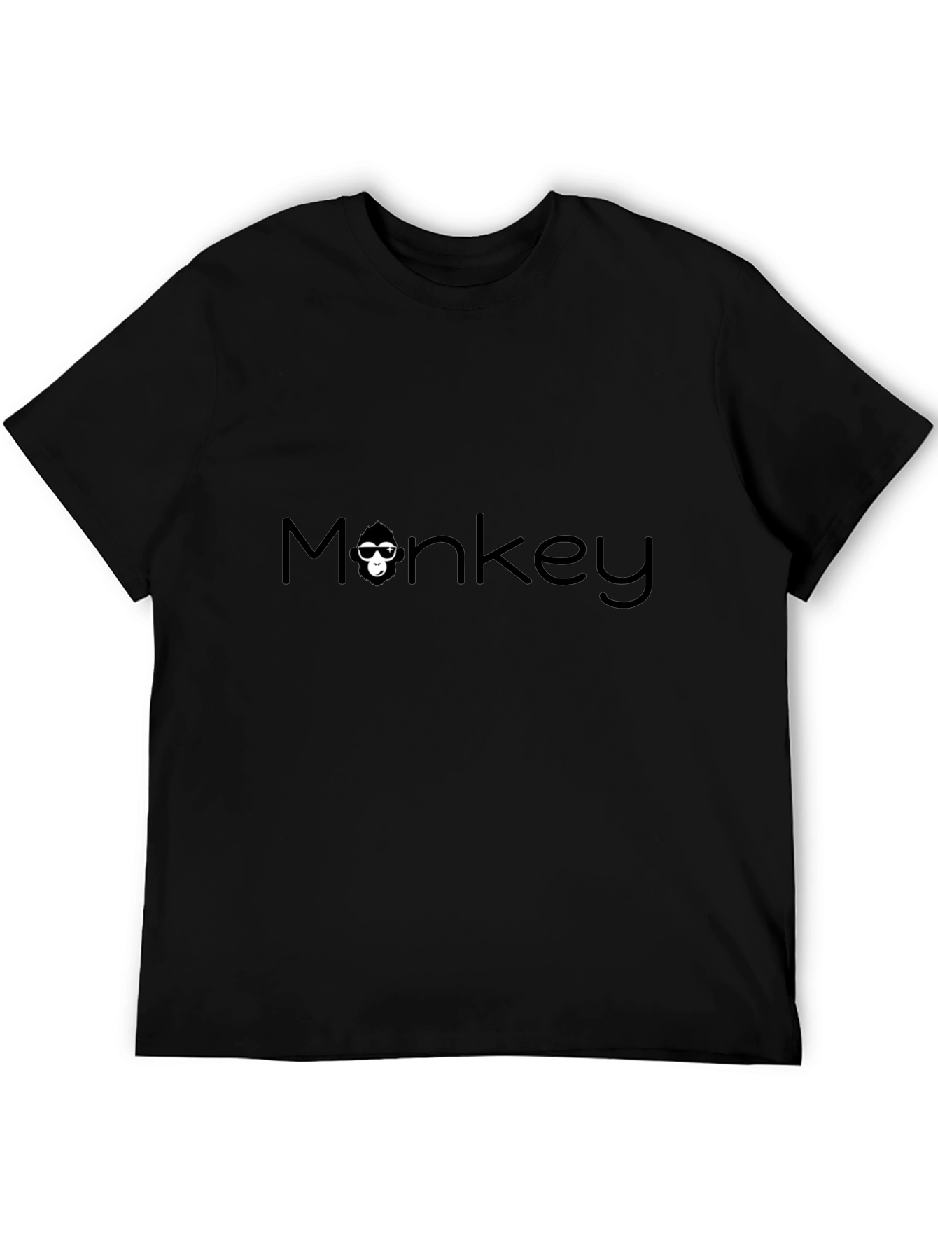 Cool Monkey Graphic Tee - Stylish Black T-Shirt