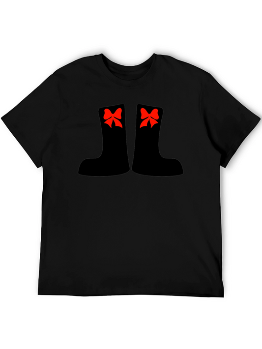 Festive Boots Graphic Tee - Holiday Fun!