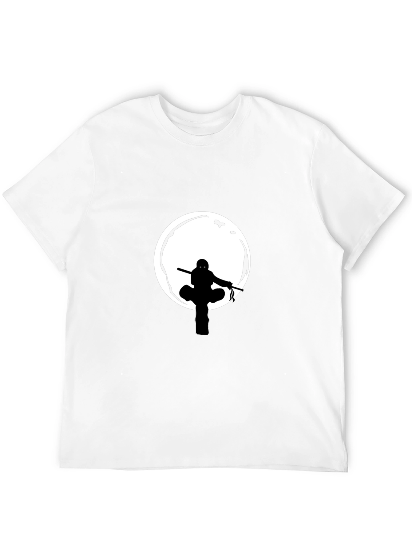 Ninja Silhouette Graphic Black T-Shirt