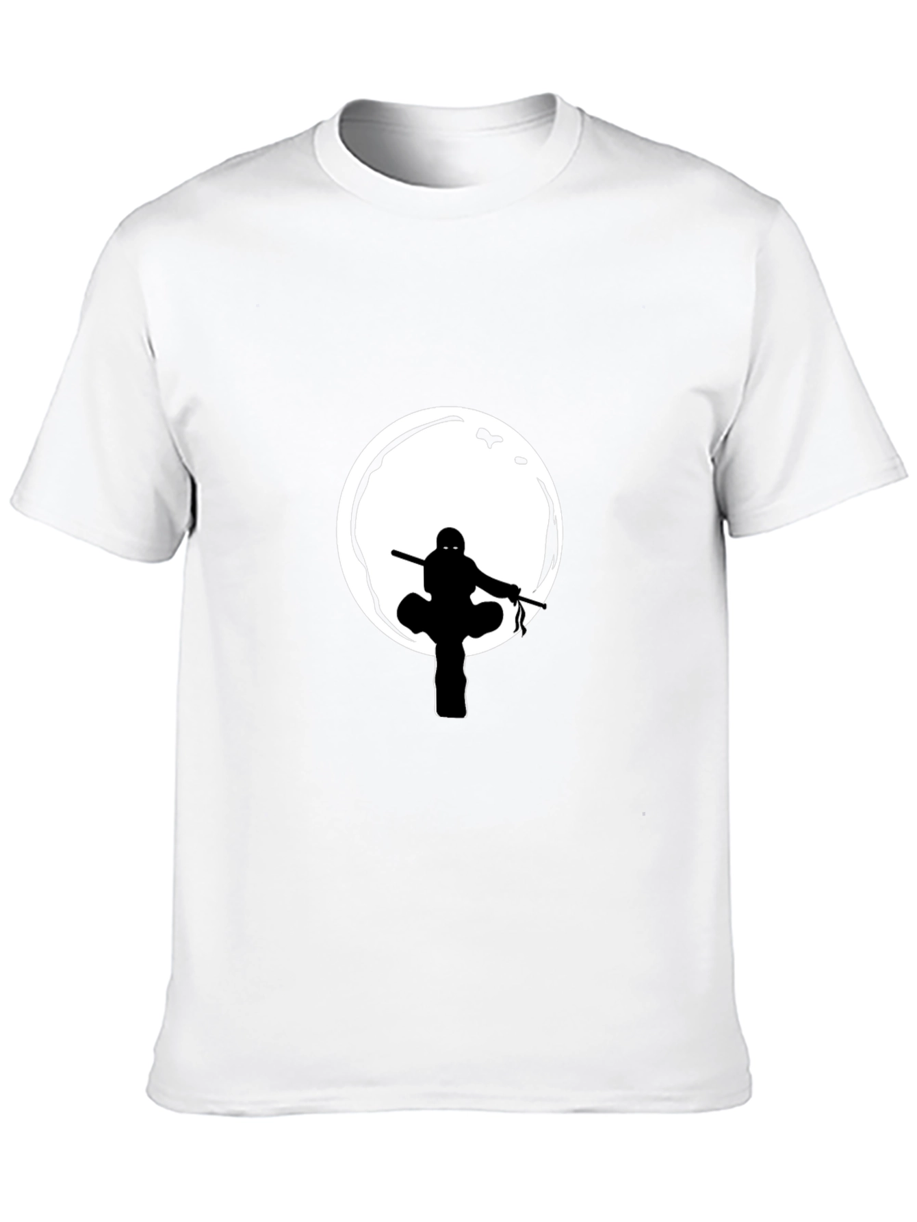 Ninja Silhouette Graphic Black T-Shirt