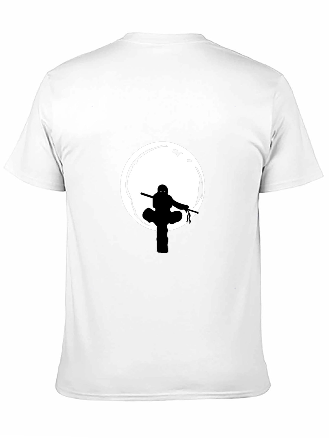 Ninja Silhouette Graphic Black T-Shirt