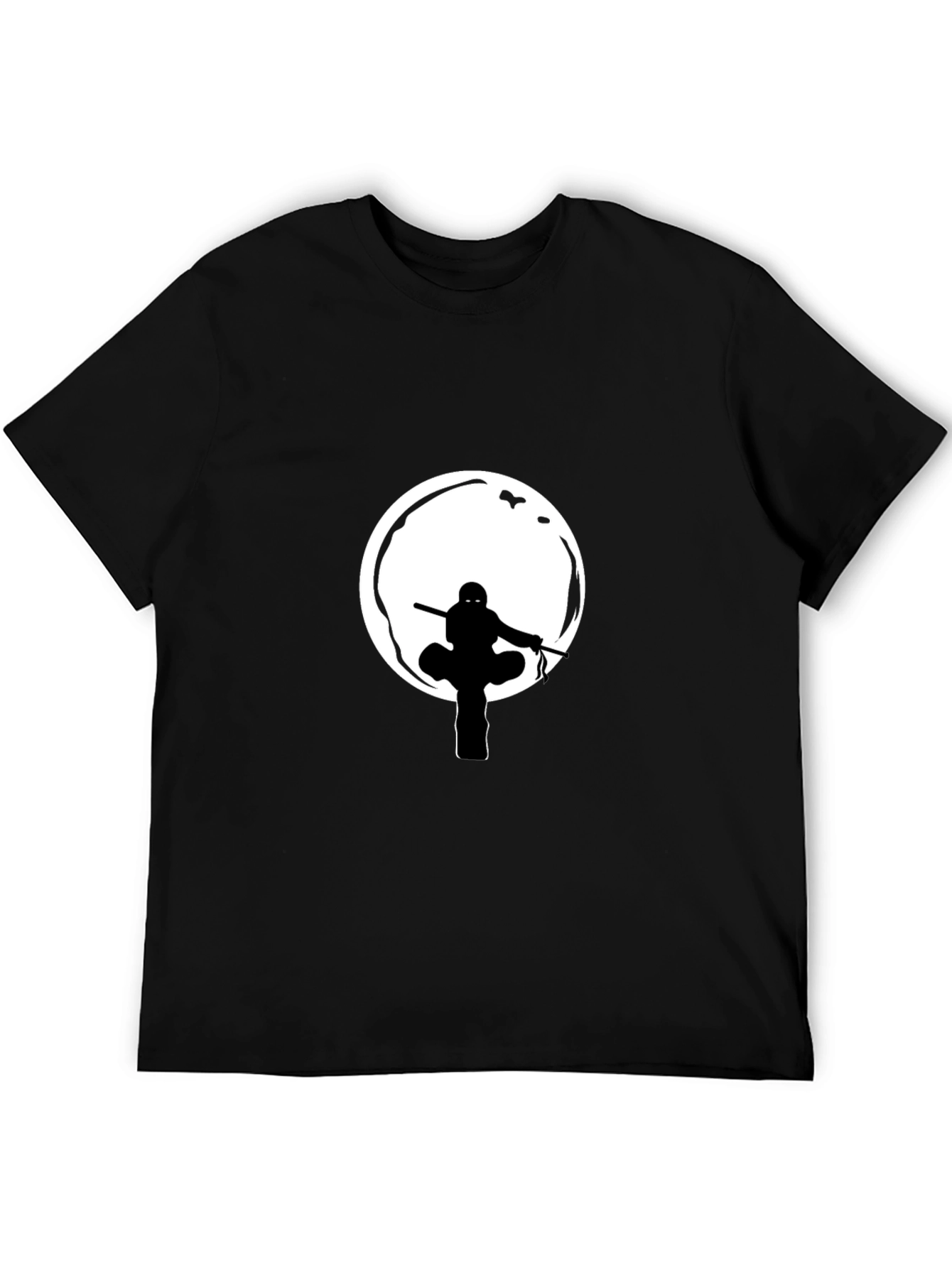 Ninja Silhouette Graphic Black T-Shirt