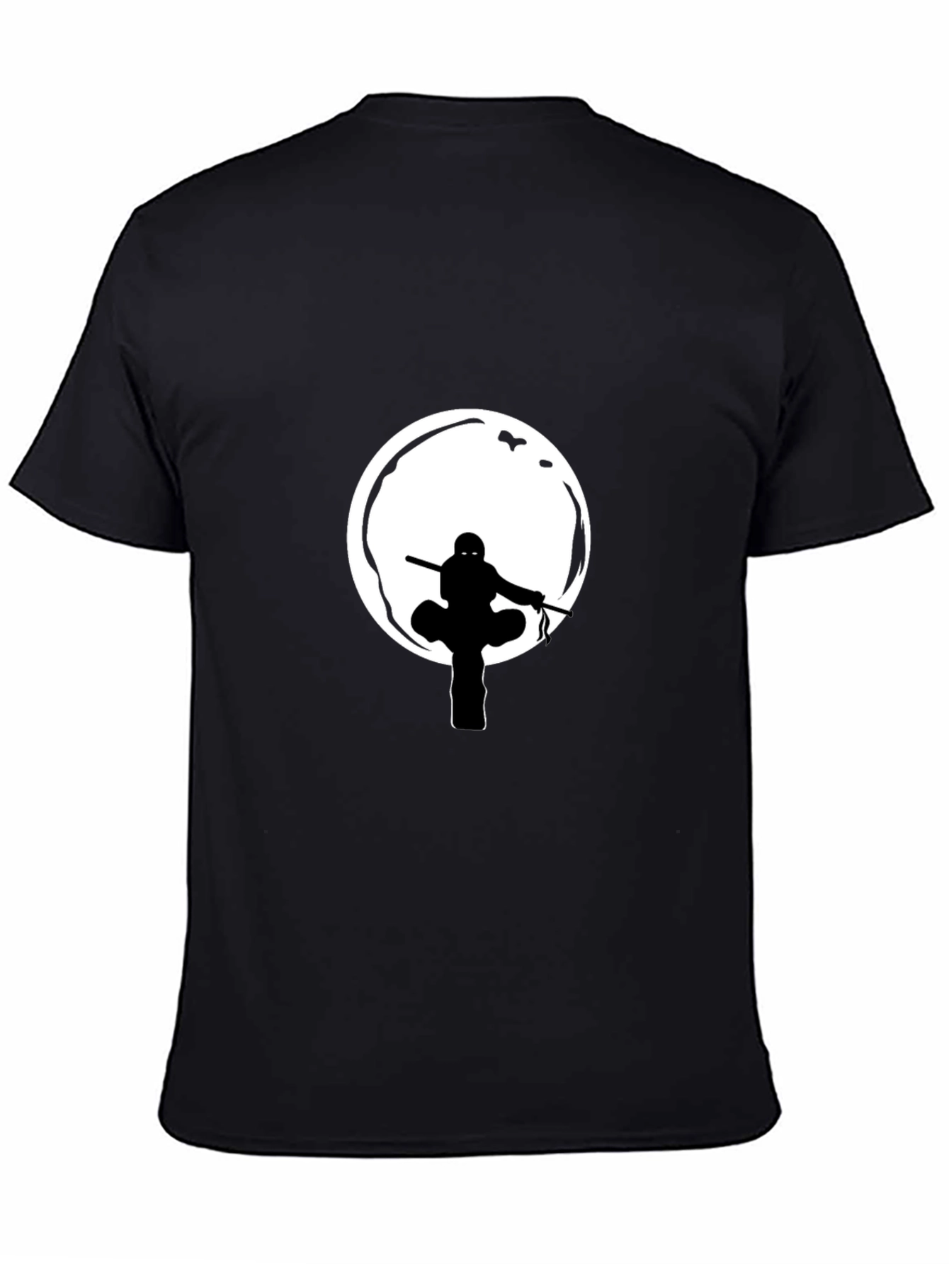 Ninja Silhouette Graphic Black T-Shirt