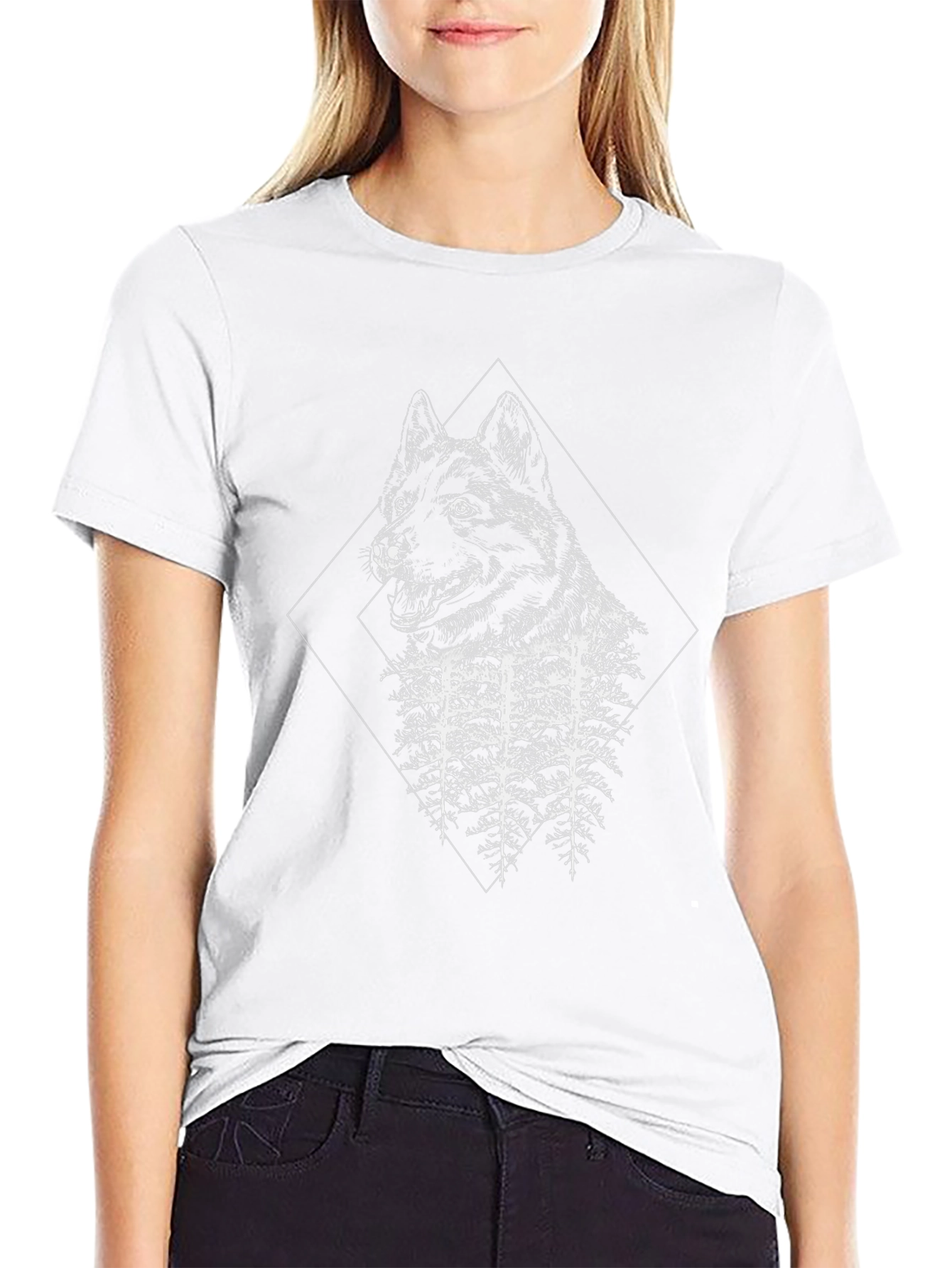 Wolf & Forest Graphic Black T-Shirt