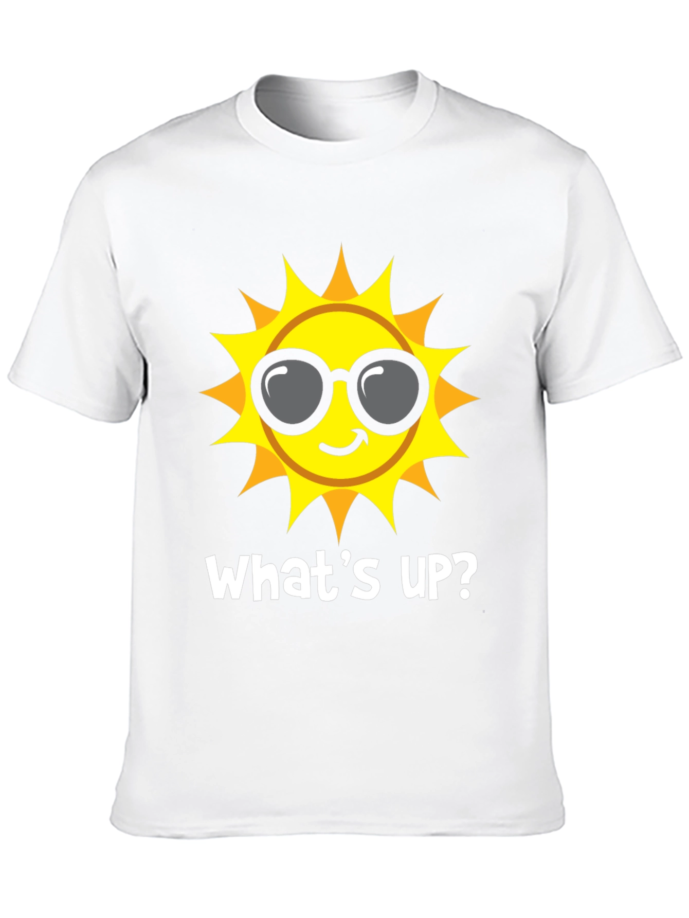 Funny Sun Graphic T-Shirt - Whats Up? Summer Tee