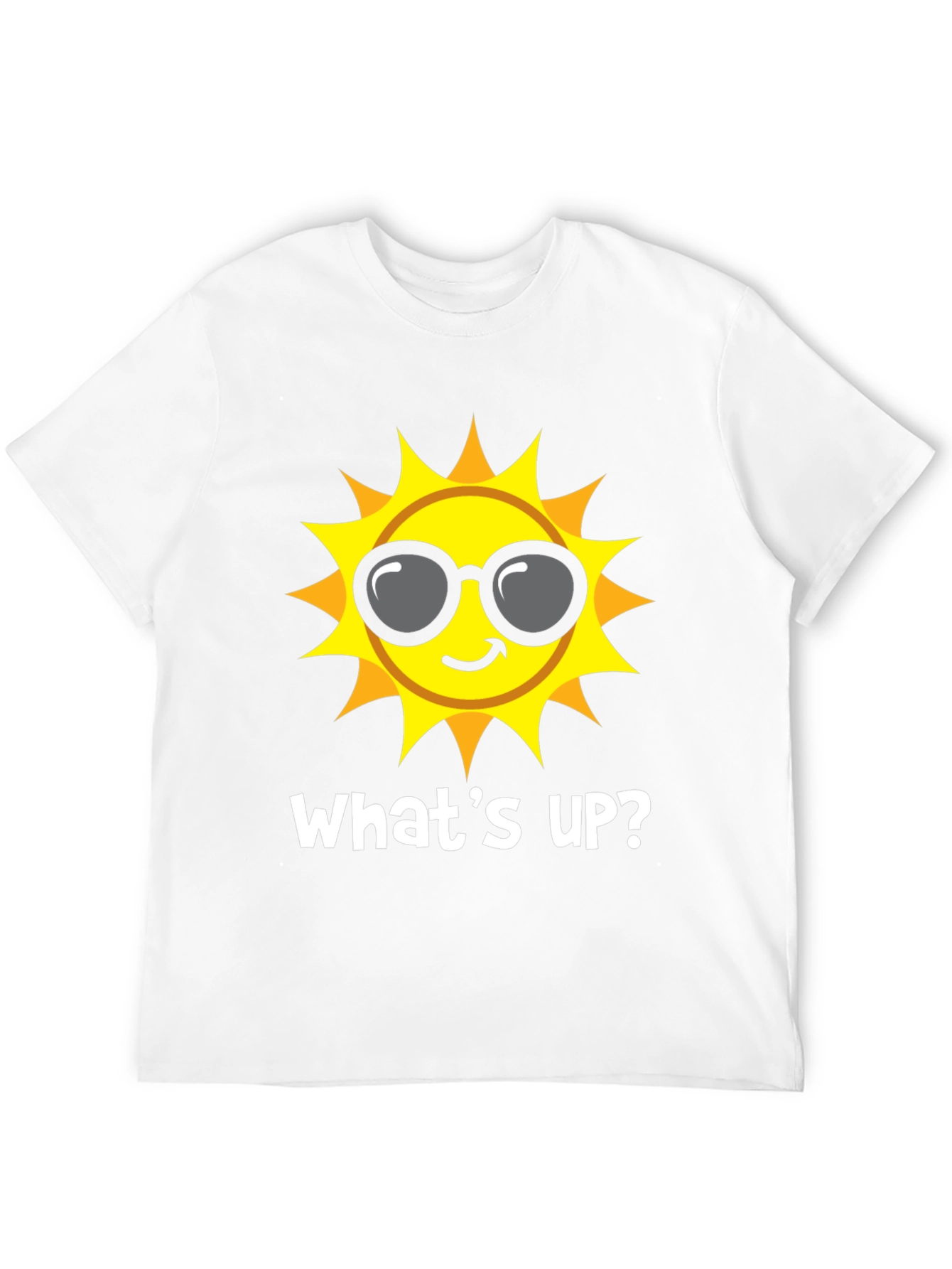 Funny Sun Graphic T-Shirt - Whats Up? Summer Tee