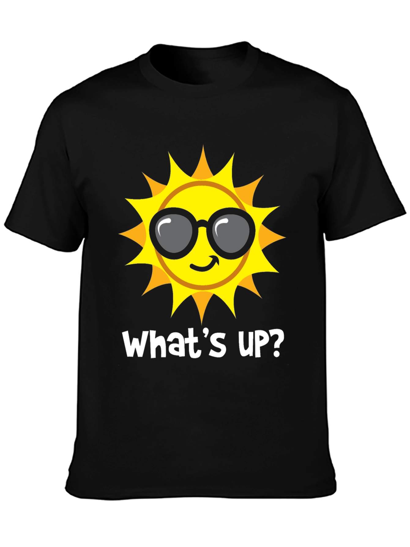 Funny Sun Graphic T-Shirt - Whats Up? Summer Tee