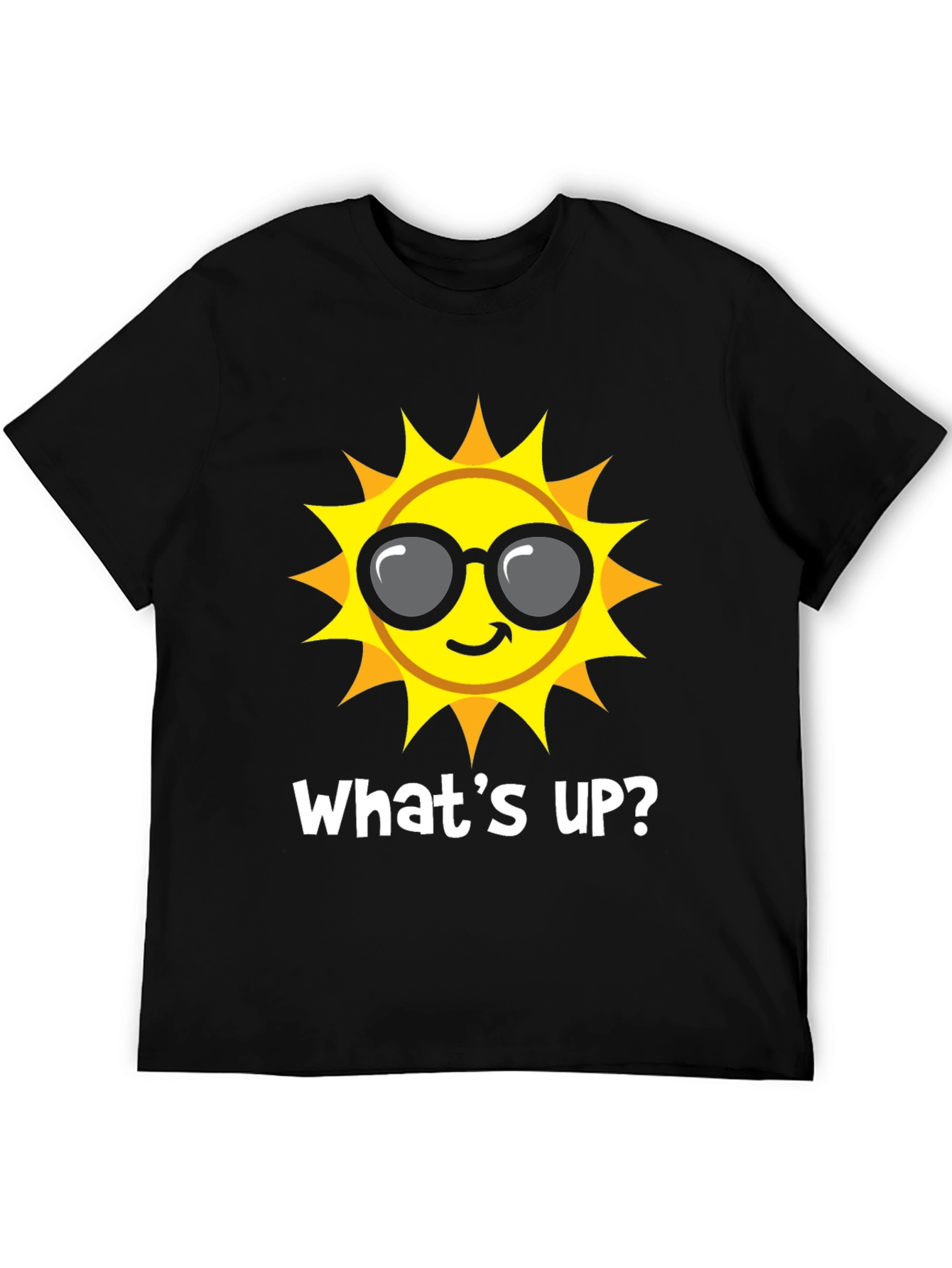 Funny Sun Graphic T-Shirt - Whats Up? Summer Tee
