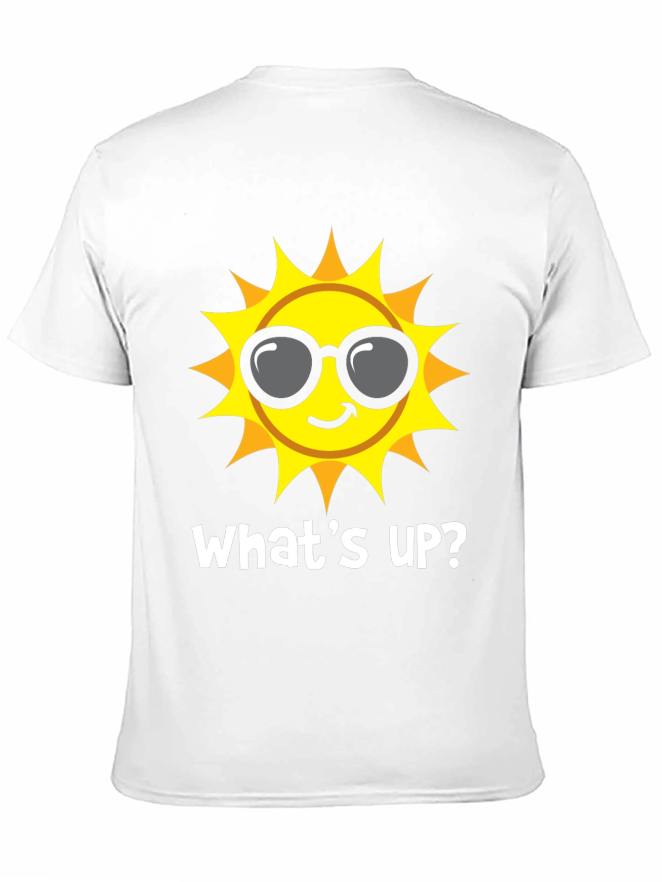 Funny Sun Graphic T-Shirt - Whats Up? Summer Tee