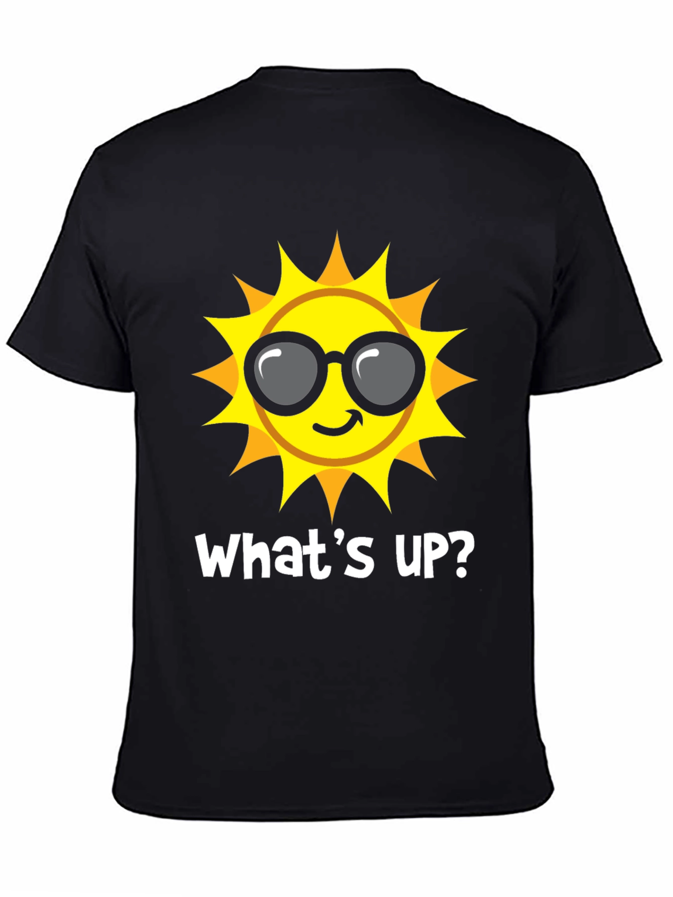Funny Sun Graphic T-Shirt - Whats Up? Summer Tee