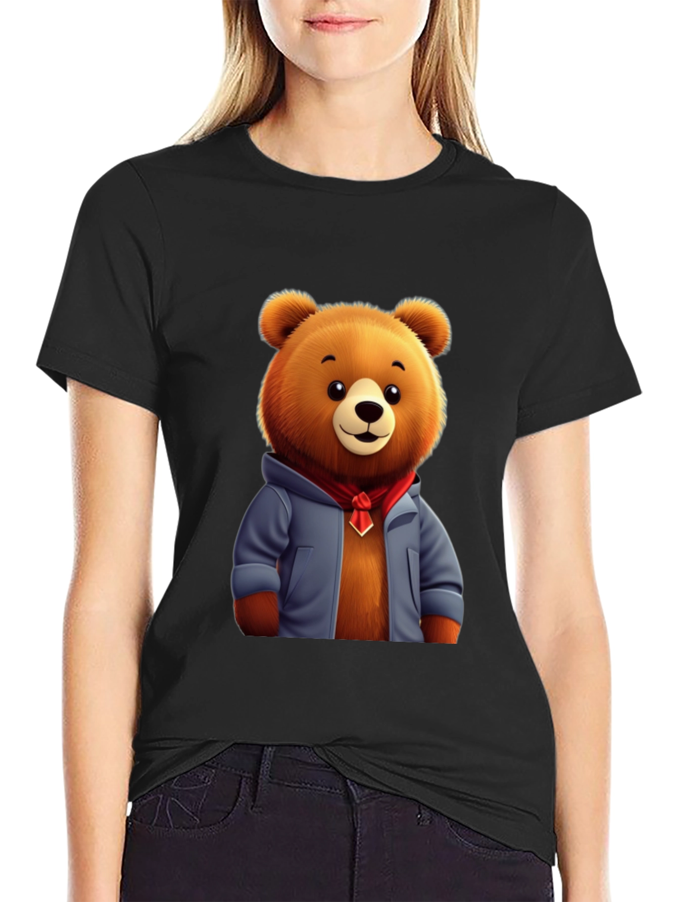 Cute Cartoon Bear T-Shirt - Soft & Stylish