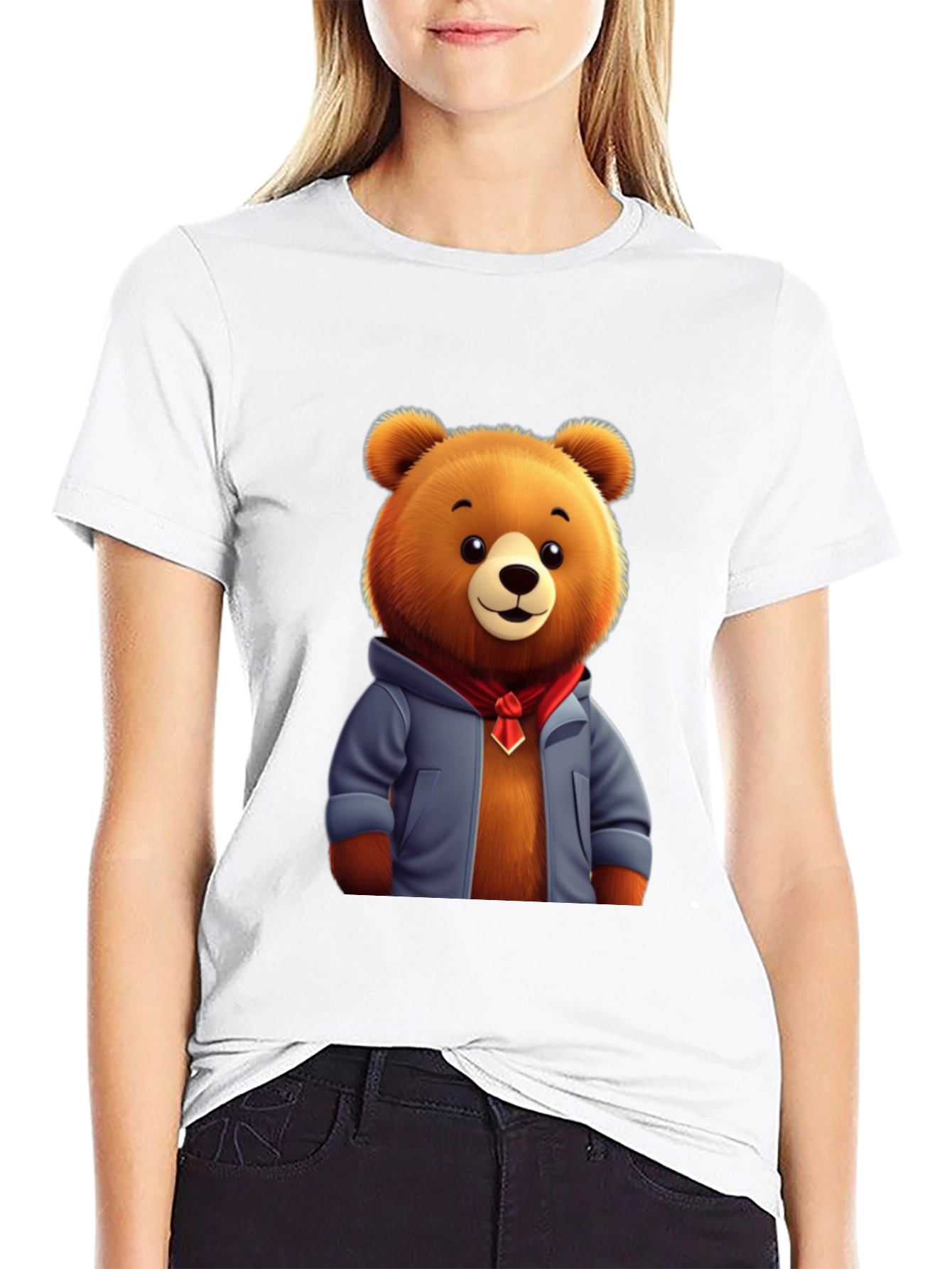 Cute Cartoon Bear T-Shirt - Soft & Stylish