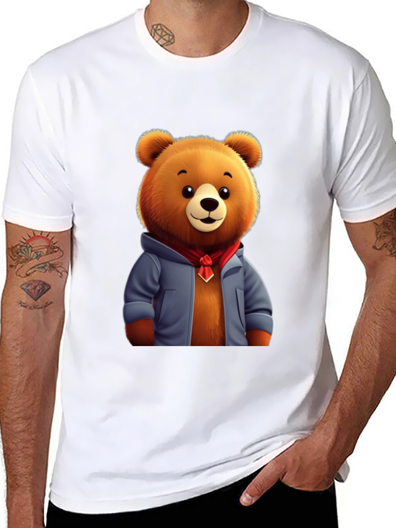Cute Cartoon Bear T-Shirt - Soft & Stylish