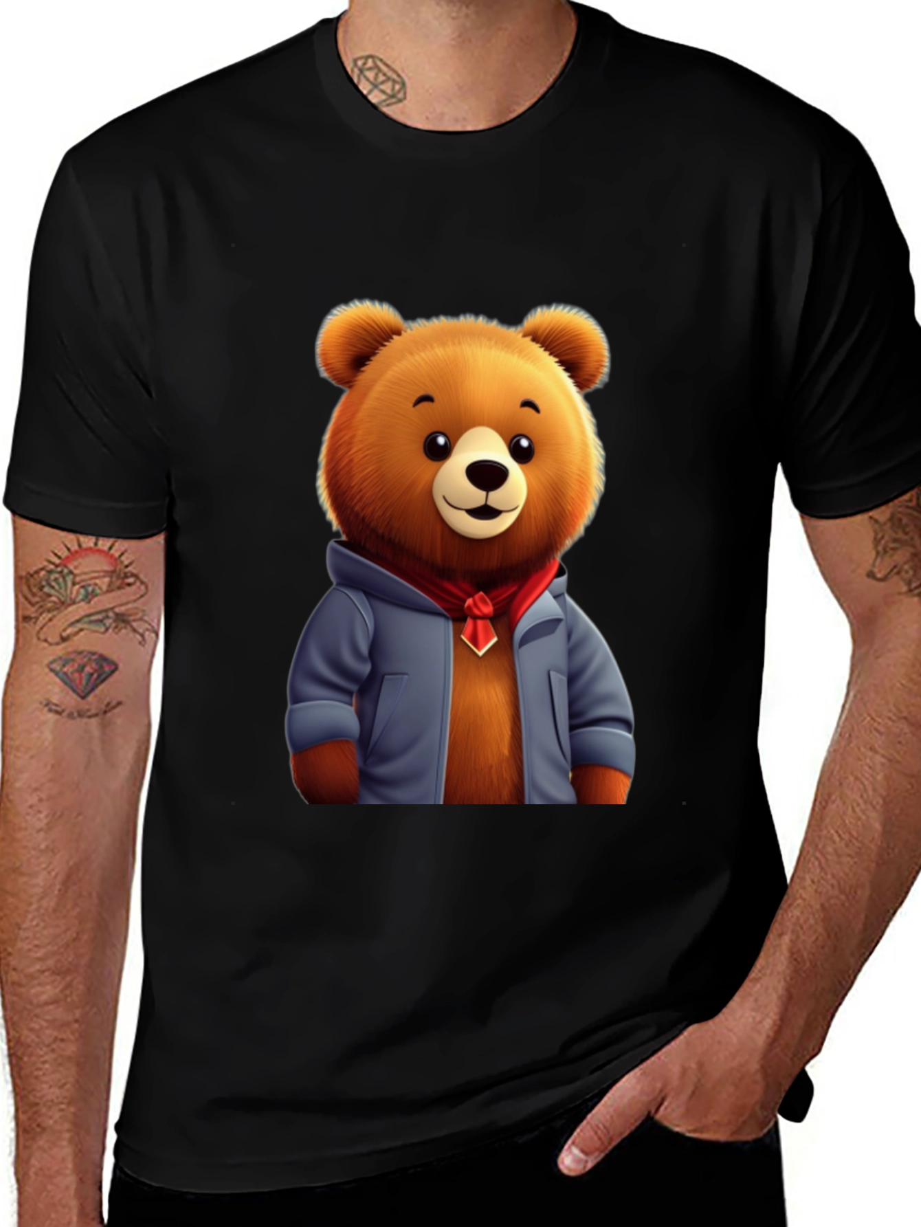 Cute Cartoon Bear T-Shirt - Soft & Stylish