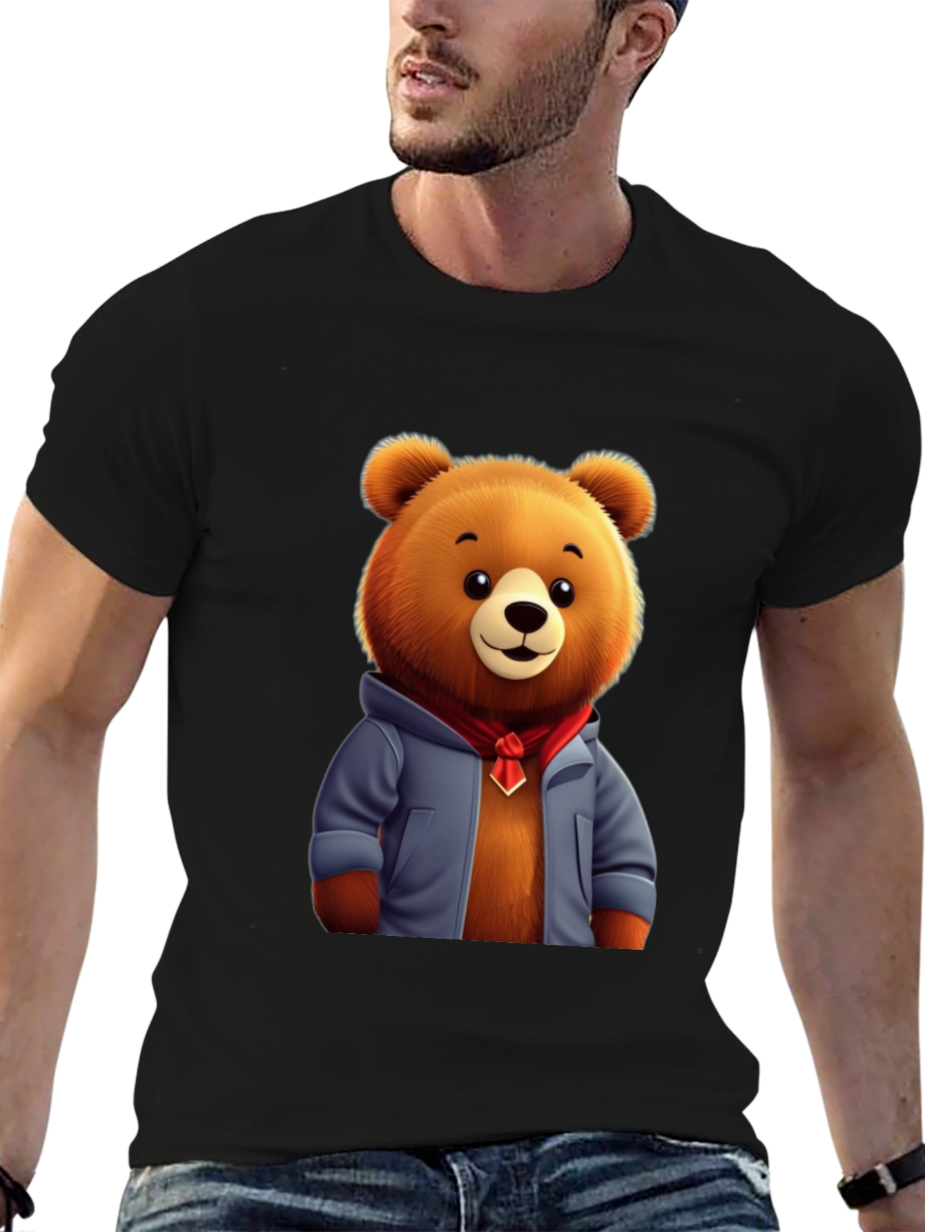 Cute Cartoon Bear T-Shirt - Soft & Stylish