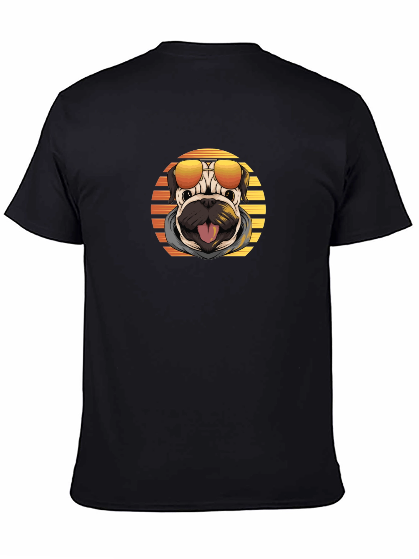 Cool Pug in Shades T-Shirt - Unique Graphic Tee