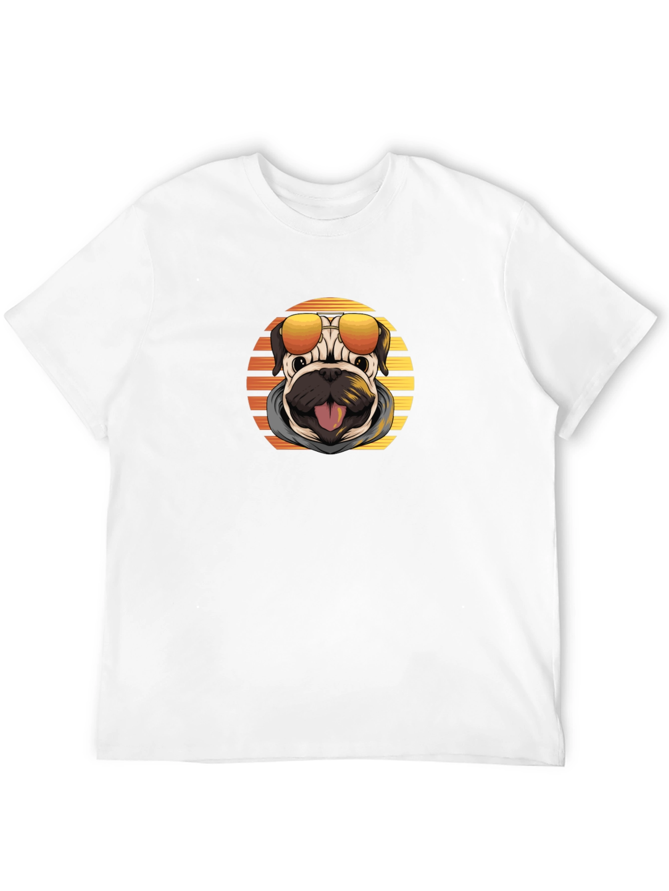 Cool Pug in Shades T-Shirt - Unique Graphic Tee