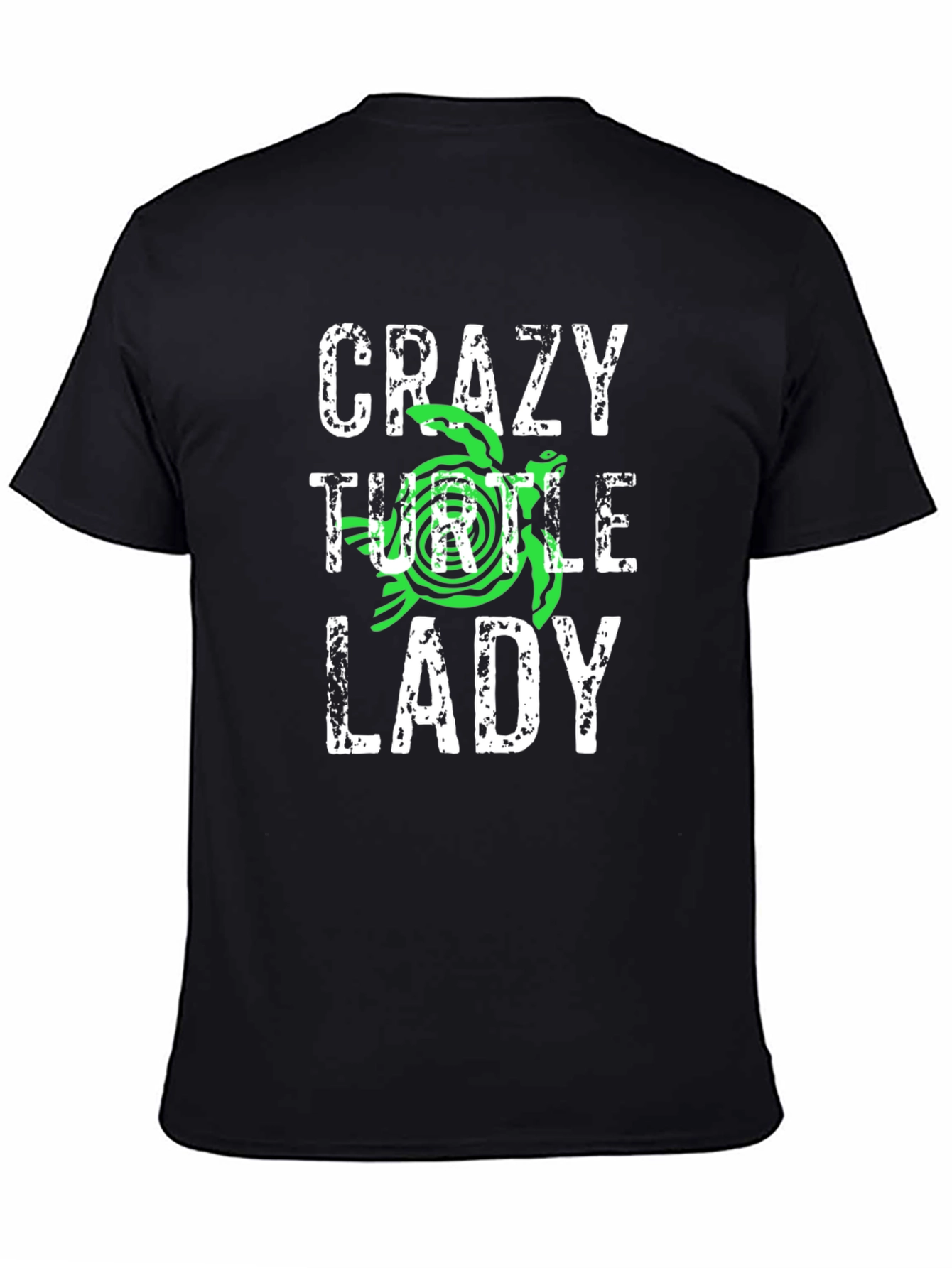 Crazy Turtle Lady Graphic Tee - Black